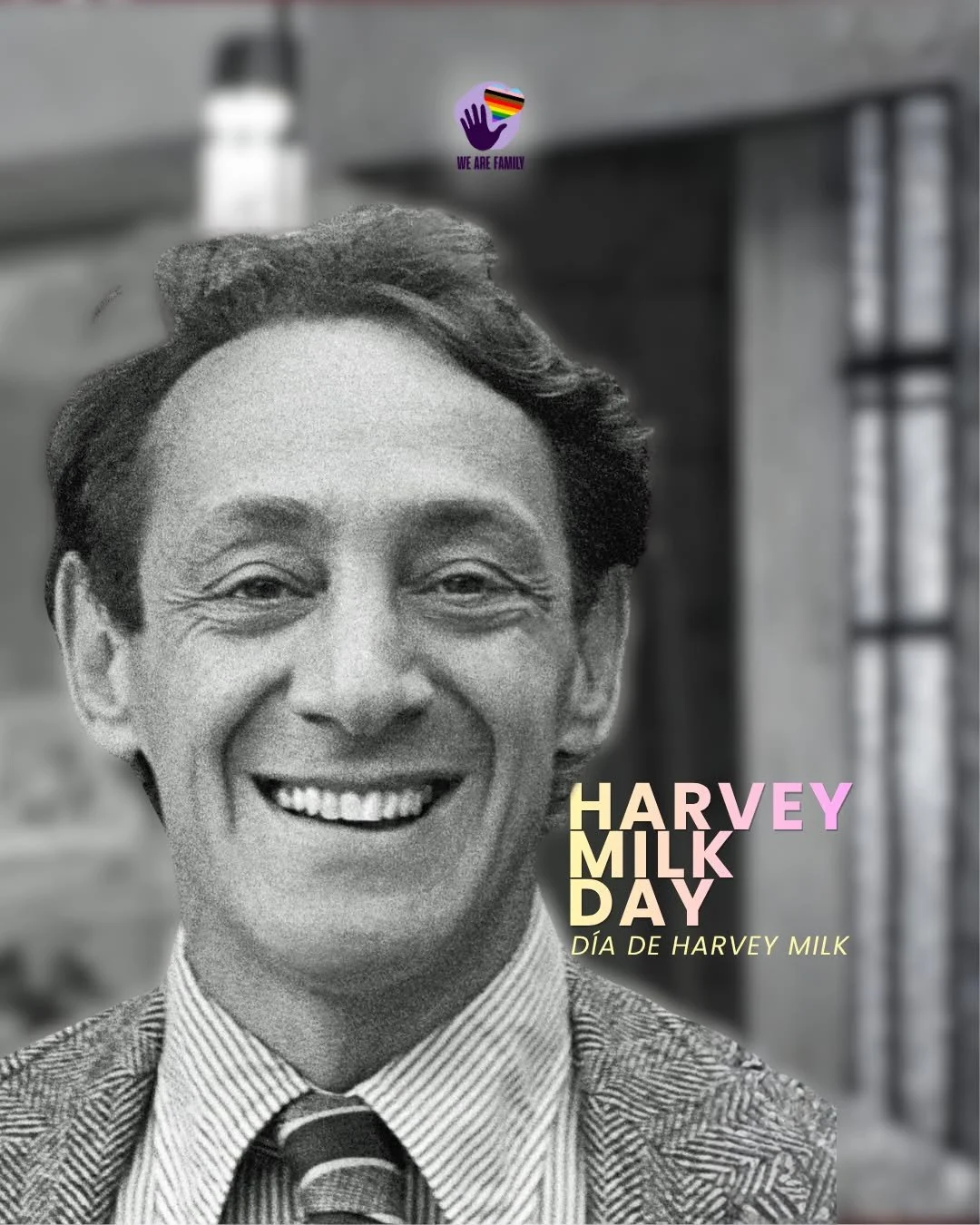 "Hope will never be silent." 🕊️✨ 
Today we honor Harvey Milk&rsquo;s legacy. He taught us that visibility is power and that every queer young person deserves a future built on hope, not fear. 
____________
"La esperanza nunca se mante