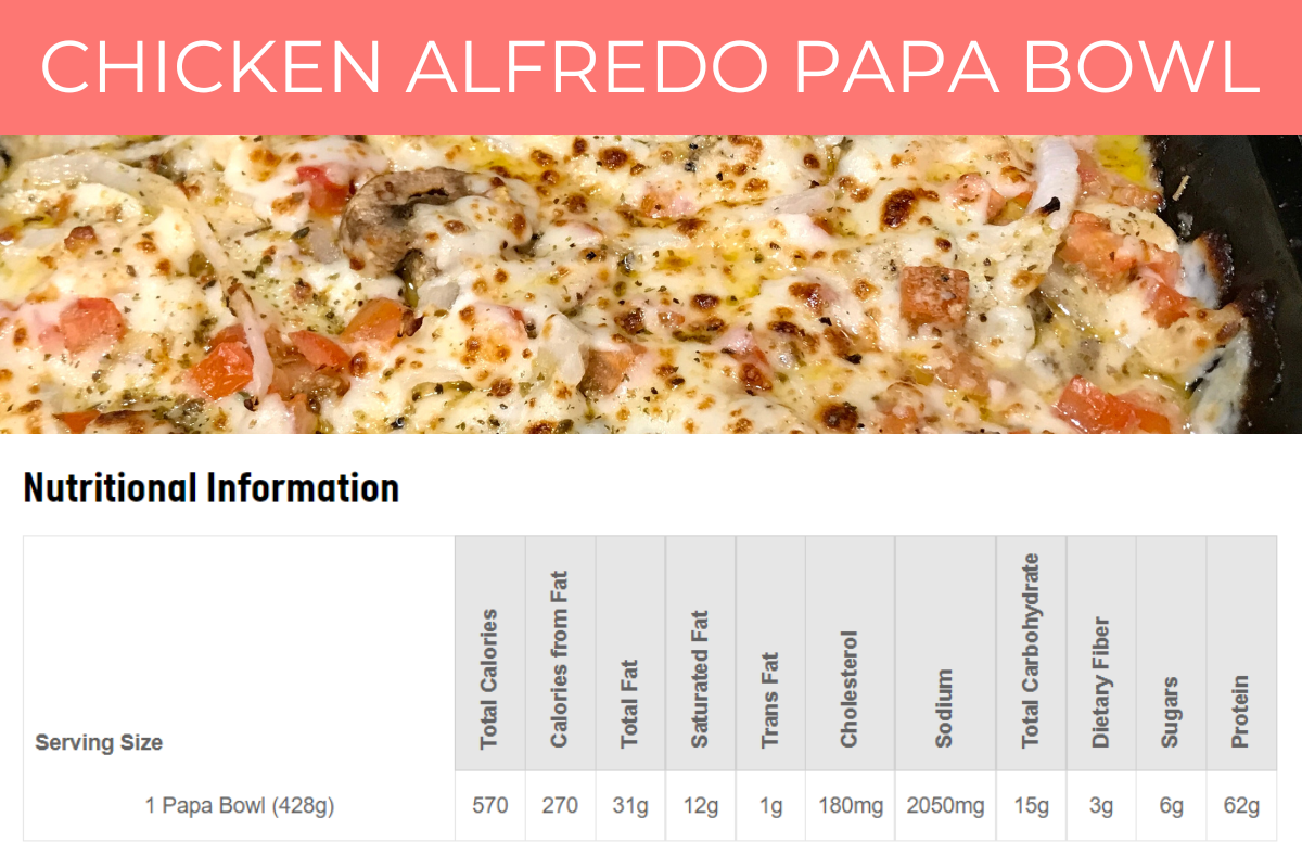 Papa Johns Nutritional Info - Nutrition & Calorie Details for All Menu Items