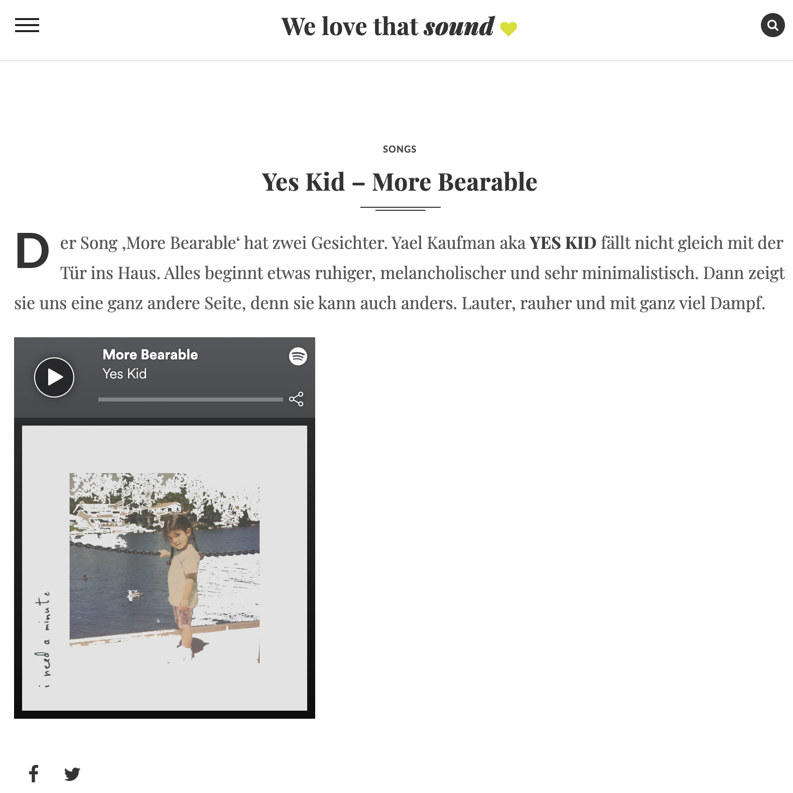 We Love That Sound - More Bearable