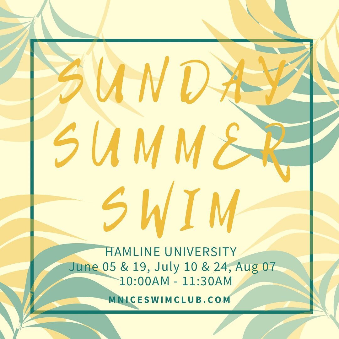 It&rsquo;s been a long time coming but we have added some Sunday practices this summer! AND, they are 90 minutes!!! This is to no extra cost to monthly members. For drop-ins, USMS registration is required along with our drop-in fee. Come get your swi