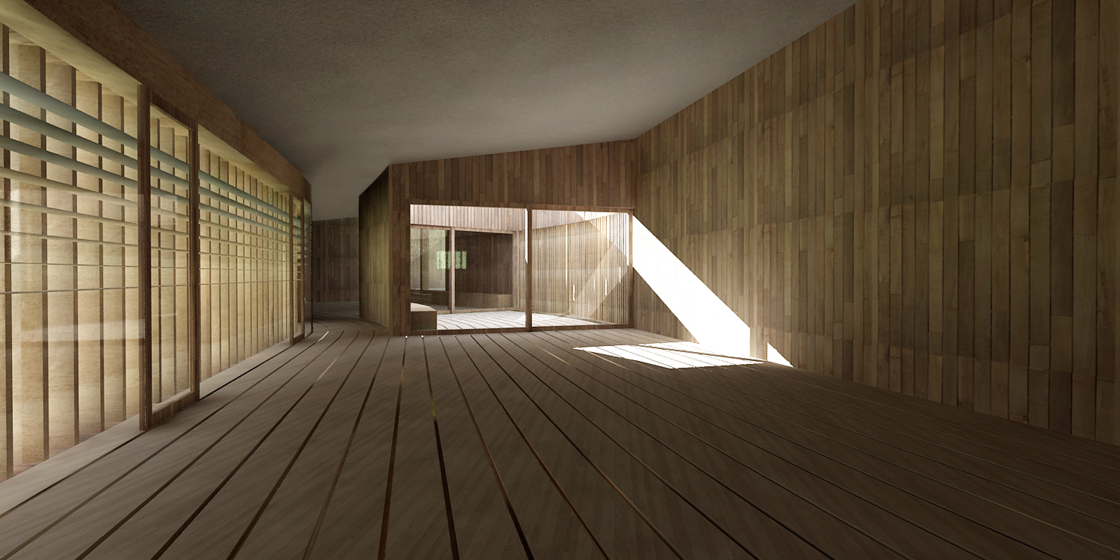 Interior view. Afternoon light.