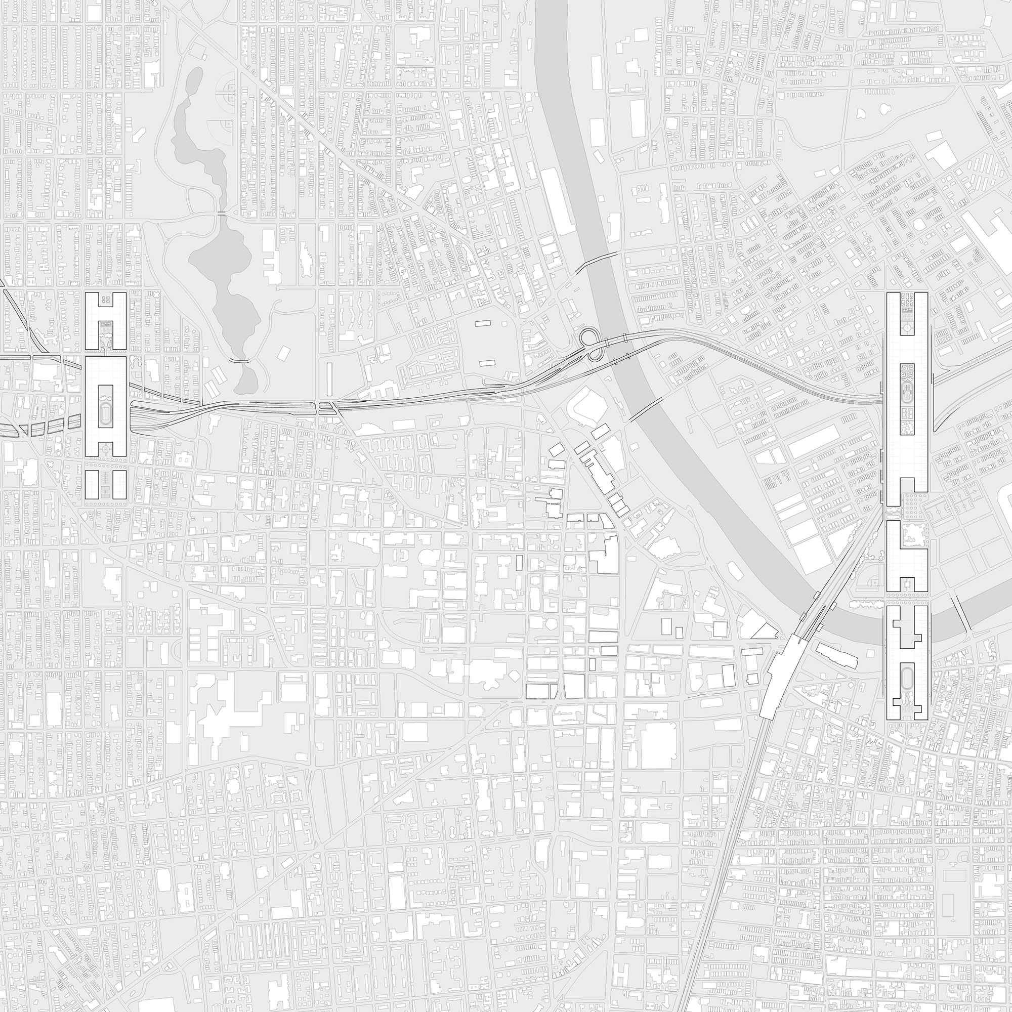 Two learning cities are proposed for specific sites in Newark, NJ.