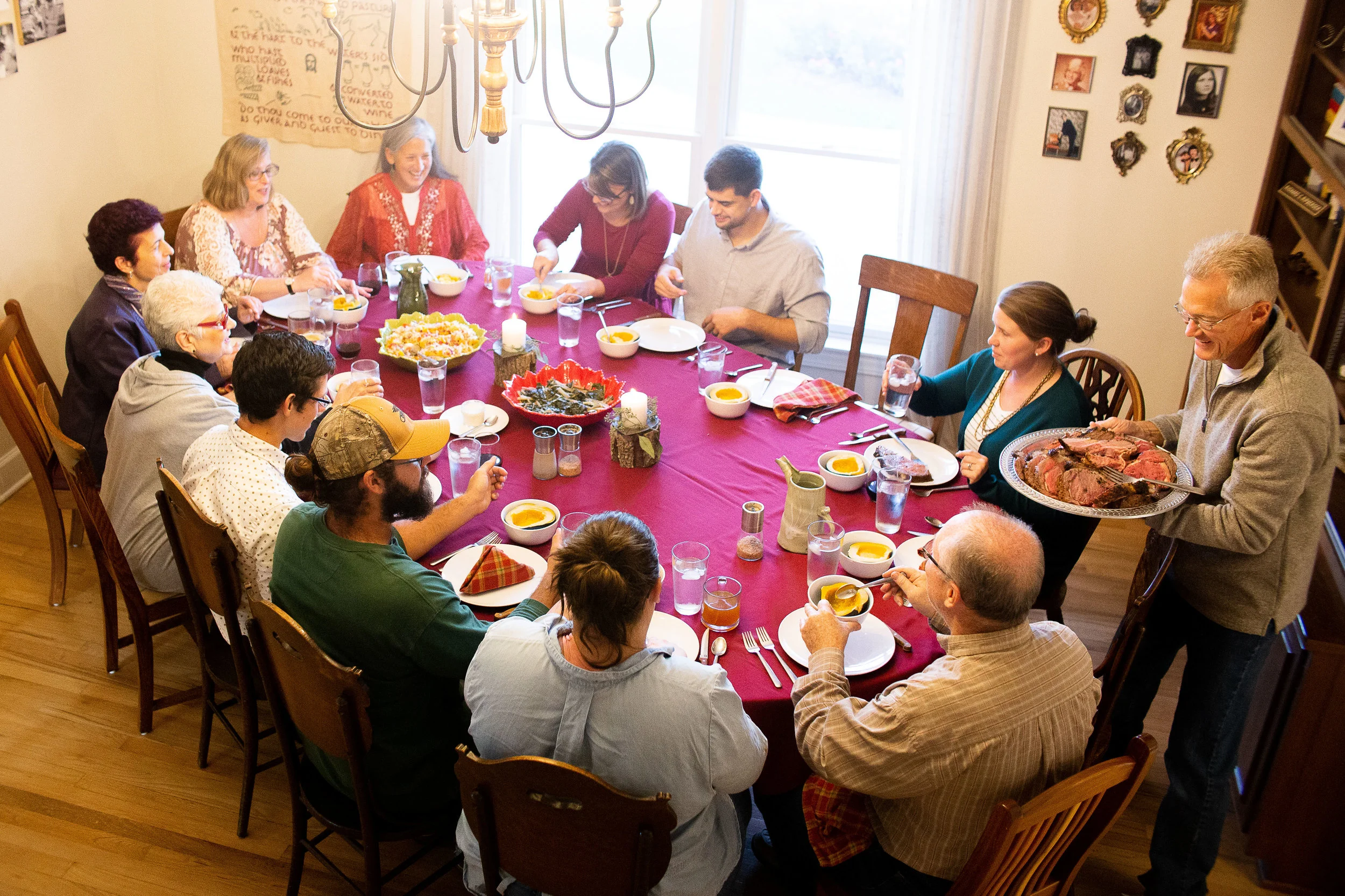 Sharing a meal with a few of our sponsors!