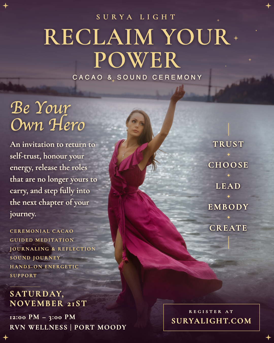 Reclaim Your Power Cacao & Sound Ceremony Sat, Nov 21 @ 12-3pm