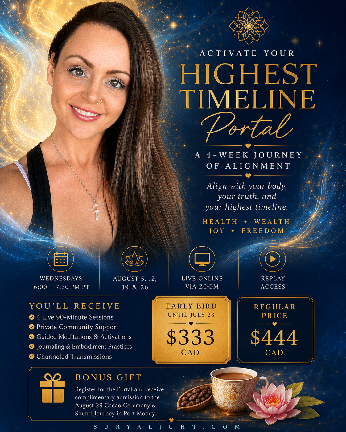 Activate Your Highest Timeline Portal - Aug 5, 12, 19, 26