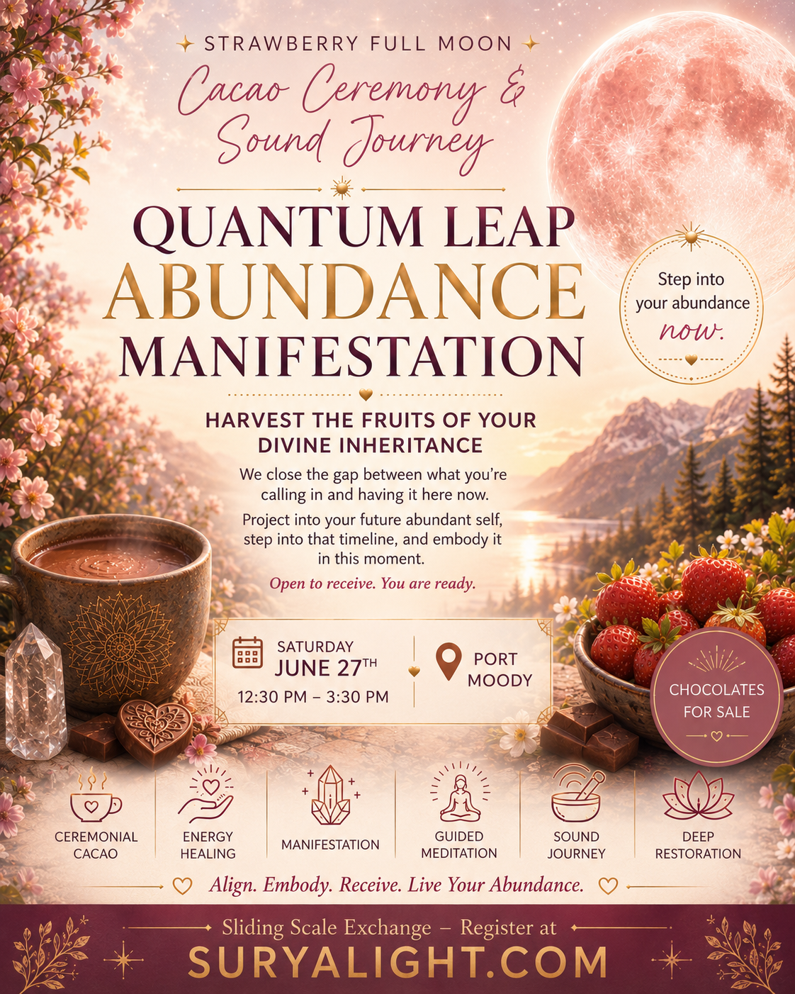 Cacao Ceremony & Cosmic Sound Journey Sat, Jun 27 @ 12:30pm