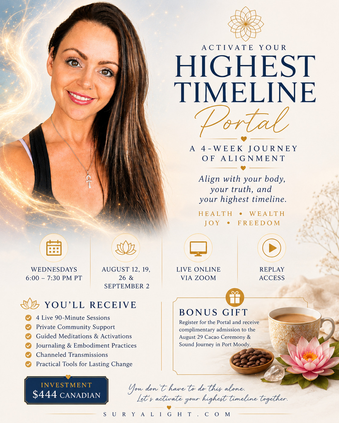 Activate Your Highest Timeline Portal - Aug 12, 19, 26 & Sep 2