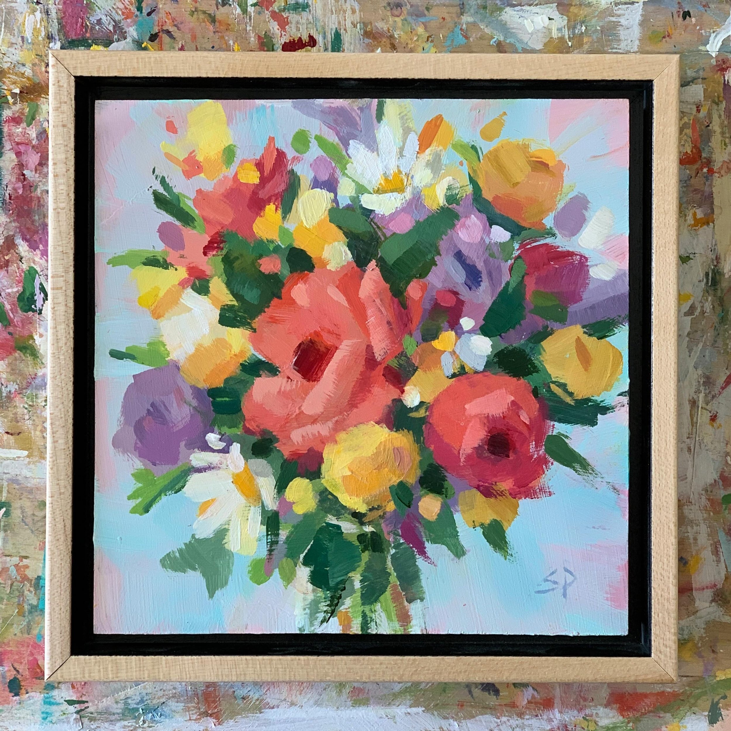 Bouquets All Day, a collection of nine new paintings, comin your way: tomorrow for newsletter subscribers, 4/17 for everyone else 🌼🌸🌷