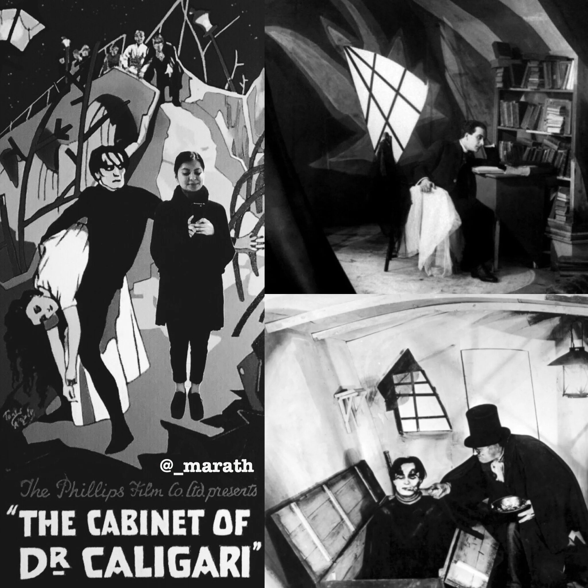  Y2.13 #marathINSIDE  The Cabinet of Dr. Caligari (1920) : Living my best extra life inside Francis’s delusion because reality be damned.  
