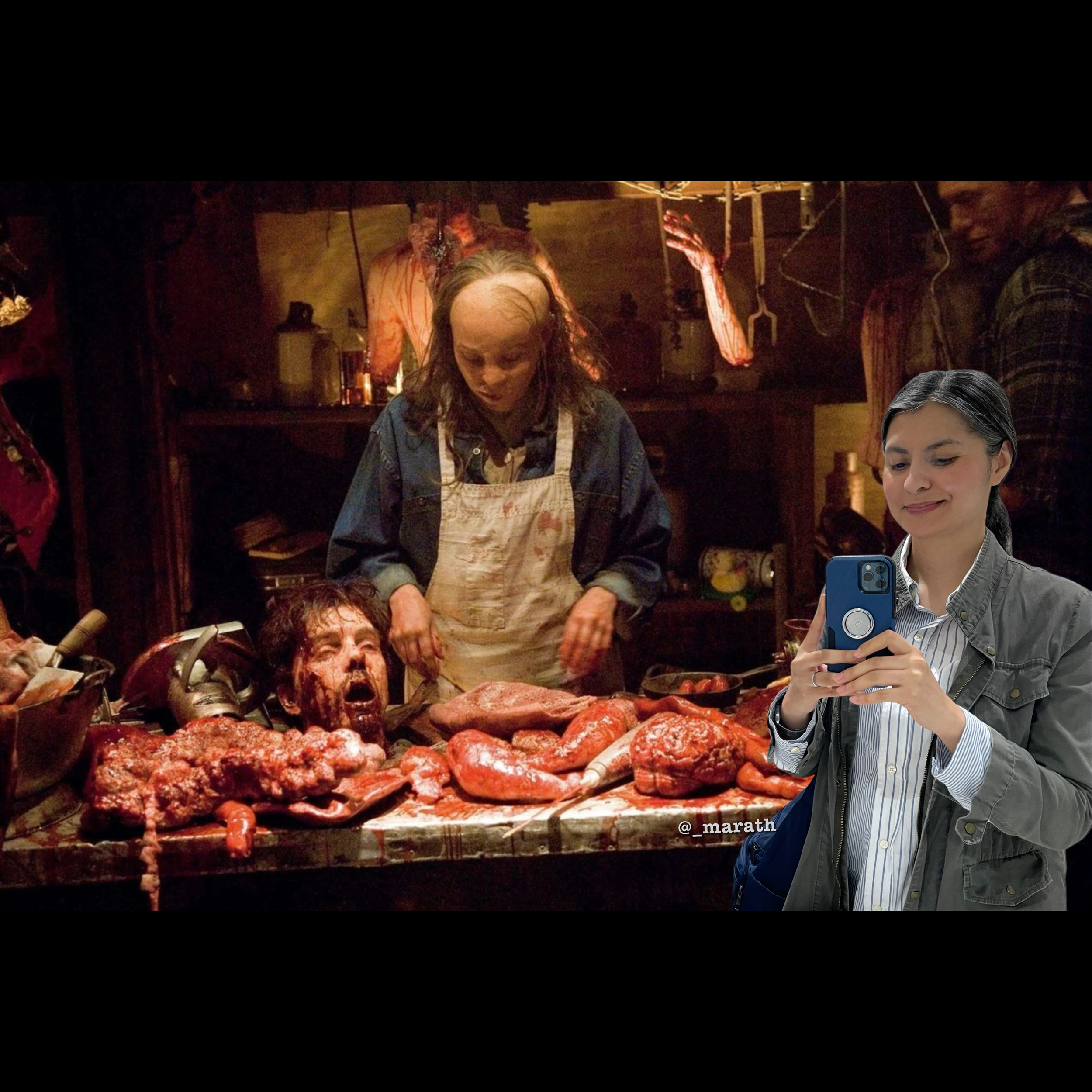 Y5.12 #marathINSIDE Wrong Turn 2: Dead End (2007) — Truckloads of food sitting on her table right now.