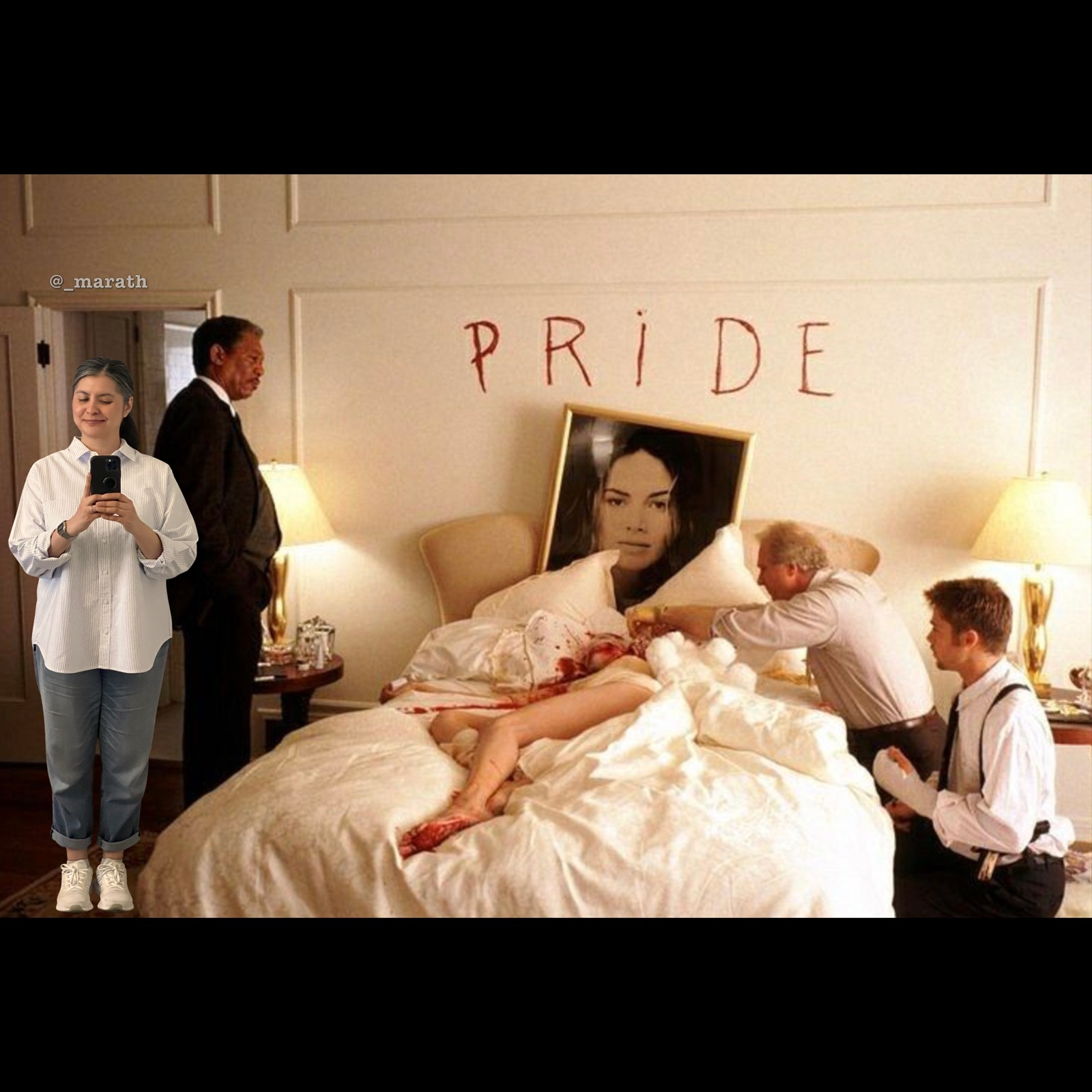 Y5.17 #marathINSIDE Se7en (1995) : Unbothered, moisturized, relaxed, cozy, comfy, well-rested, hydrated, in my lane, locked in, and minding my own business. 👩🏻💻👥