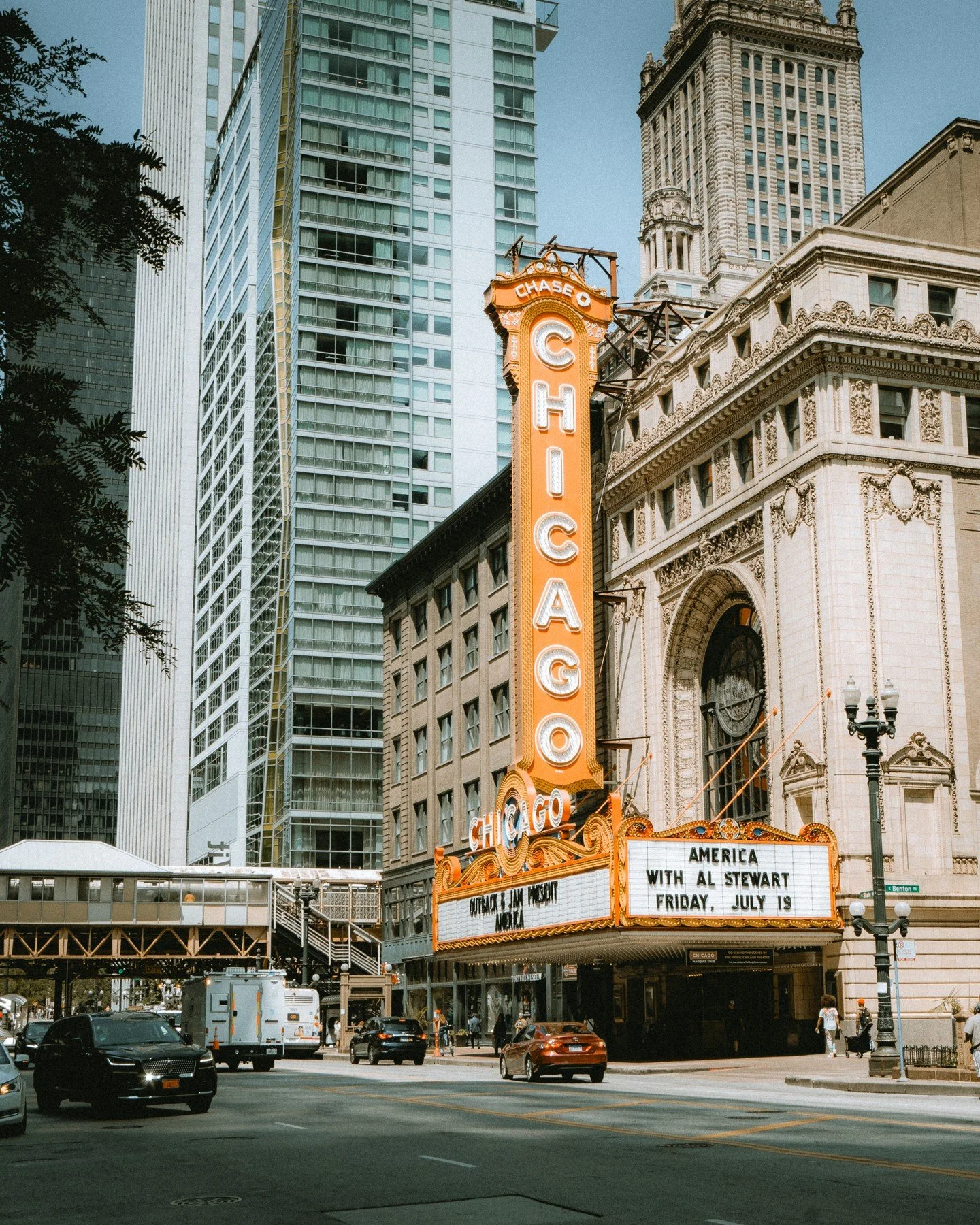 Chicago Pt:6 - The iconic Chicago Theatre sign stands tall, a glowing reminder of the city&rsquo;s rich cultural heritage and timeless charm. Walking by this historic landmark feels like stepping into a piece of Chicago&rsquo;s soul, where history an