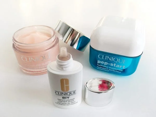 Clinique BIY drops and a couple of the moisturisers I use it with.