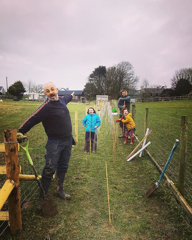 Today we planted a hedge! More to do tomorrow- such epic teamwork we all had a great day!! If you book for next week you can get involved! But you don&rsquo;t HAVE to..... to book your (planting) escape visit ........ www.morfacove.co.uk............ 