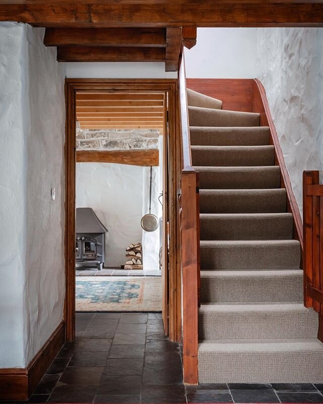 Cove Cottage.... each of our lovely cottages has a cosy woodburning stove, traditional rough render walls and slate floors. They are super cosy as they are centrally heated to boot, we do recommend you bring your slippers though for ultimate comfort.