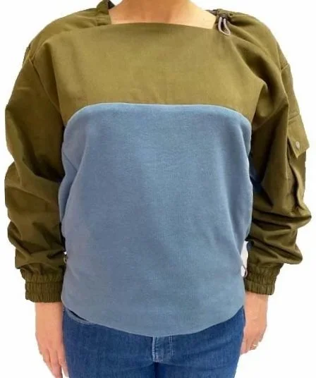 Space Square Neck Sweater Khaki