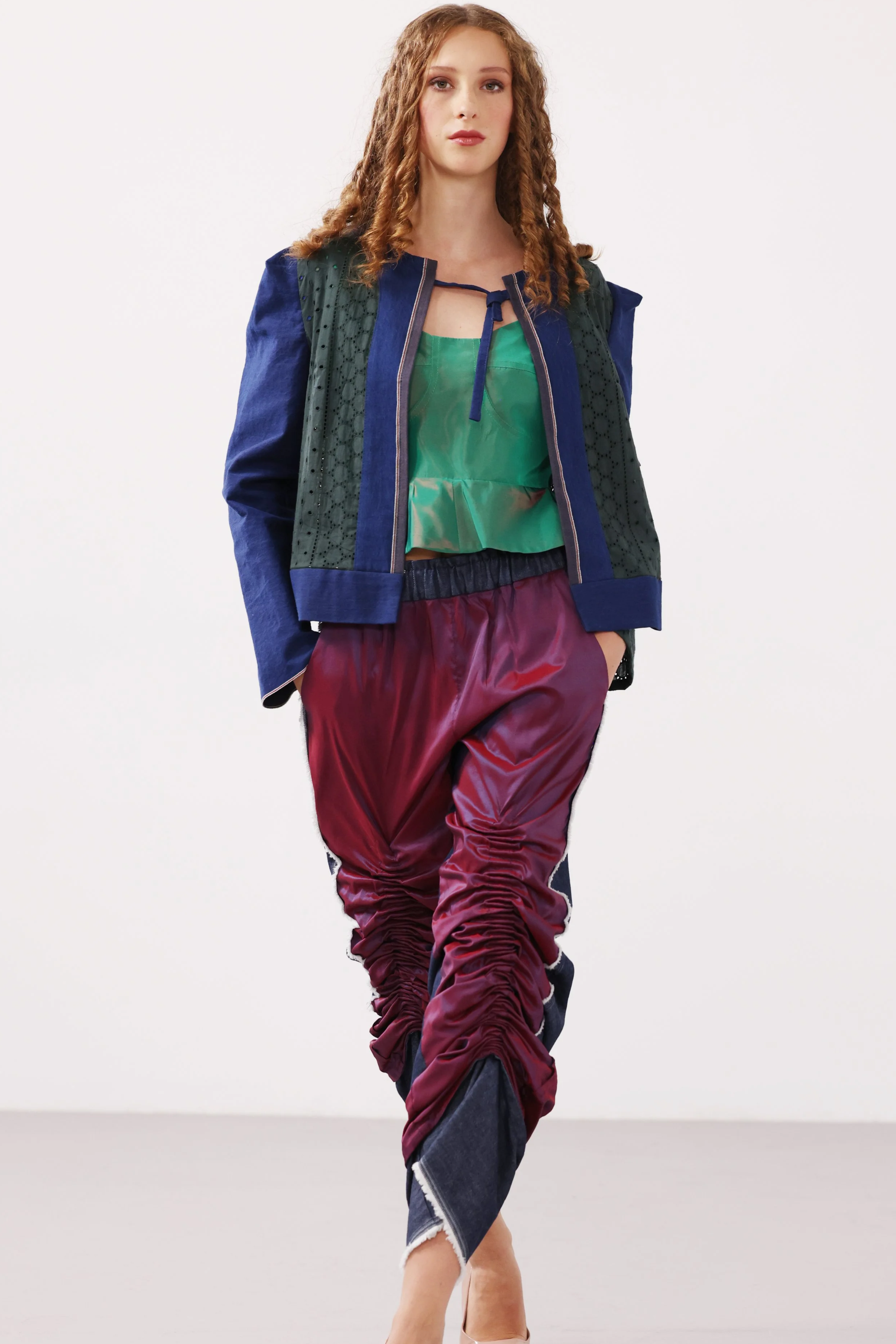 Trouser with Gathered Leg