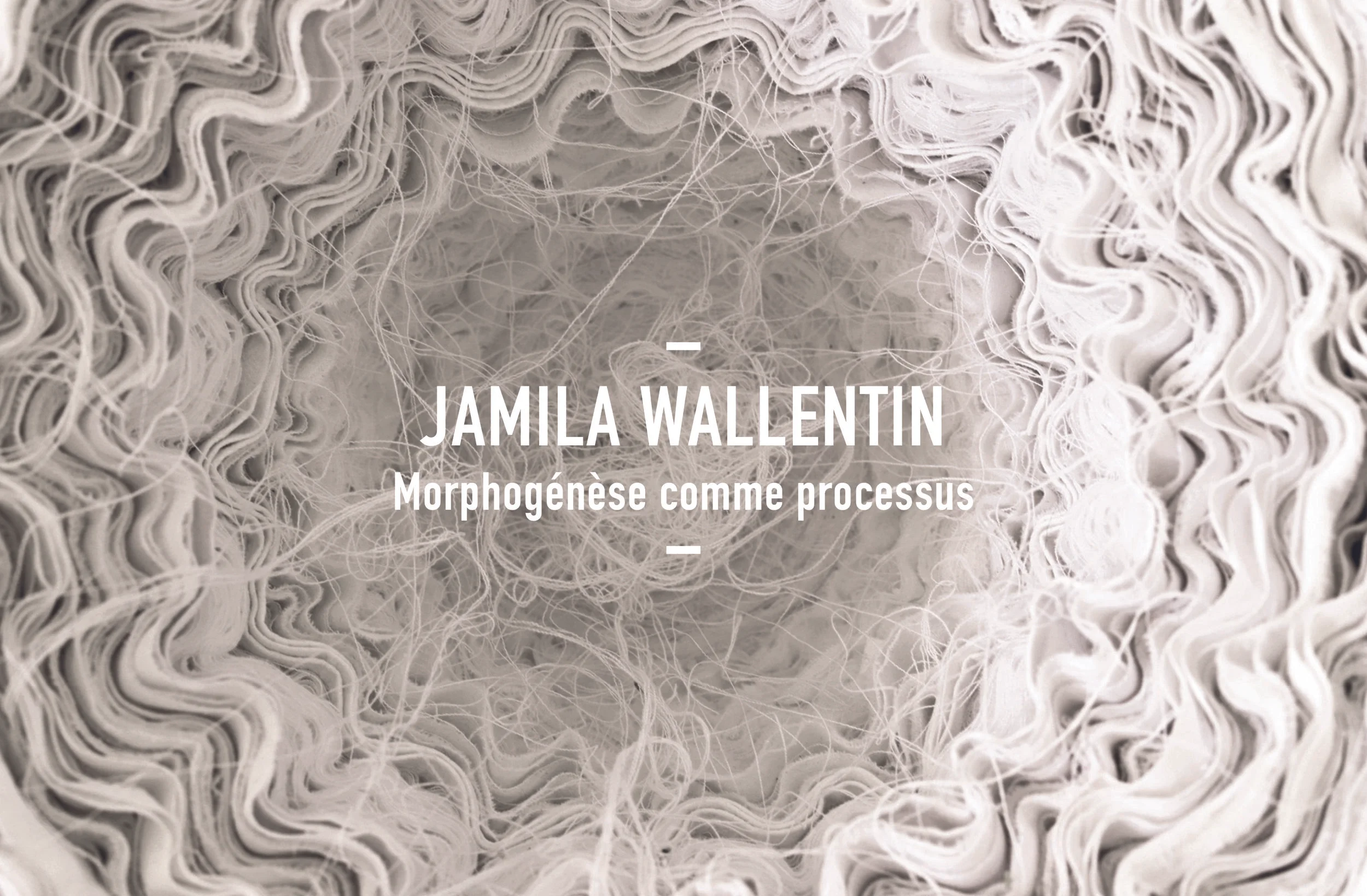 JAMILA WALLENTIN De culture franco-allemande, Jamila Wallentin vit et travaille à Strasbourg. Originellement adossée à une pratique du textile avant d’étudier l’archéologie et l’histoire de l’art, elle poursuivit une formation en Art - Objet et Bijou contemporain à la Haute Ecole des Arts du Rhin ainsi qu’à l’Akademie der Bildenden Künste de Nuremberg….
