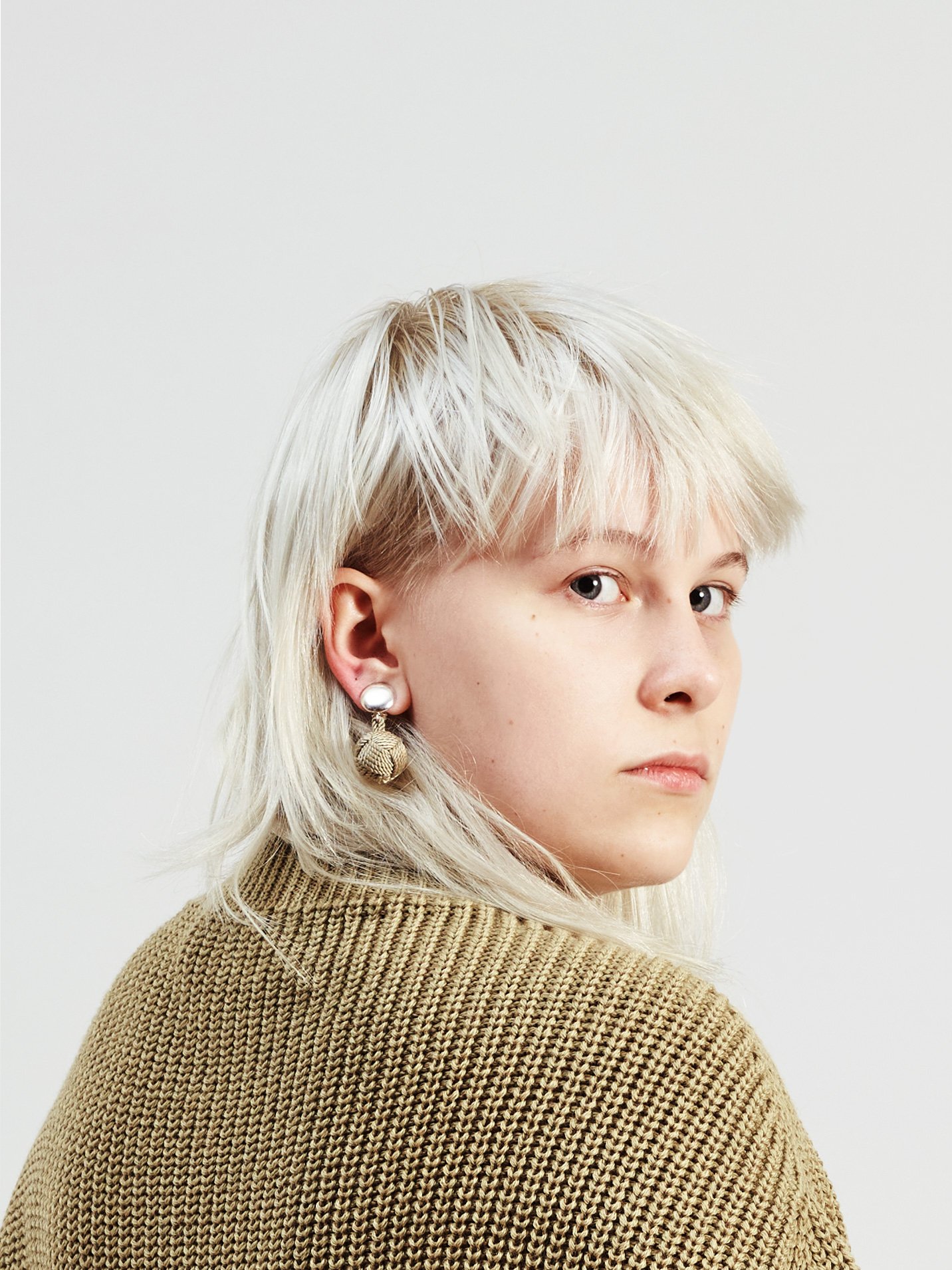 Earrings Natalia olive