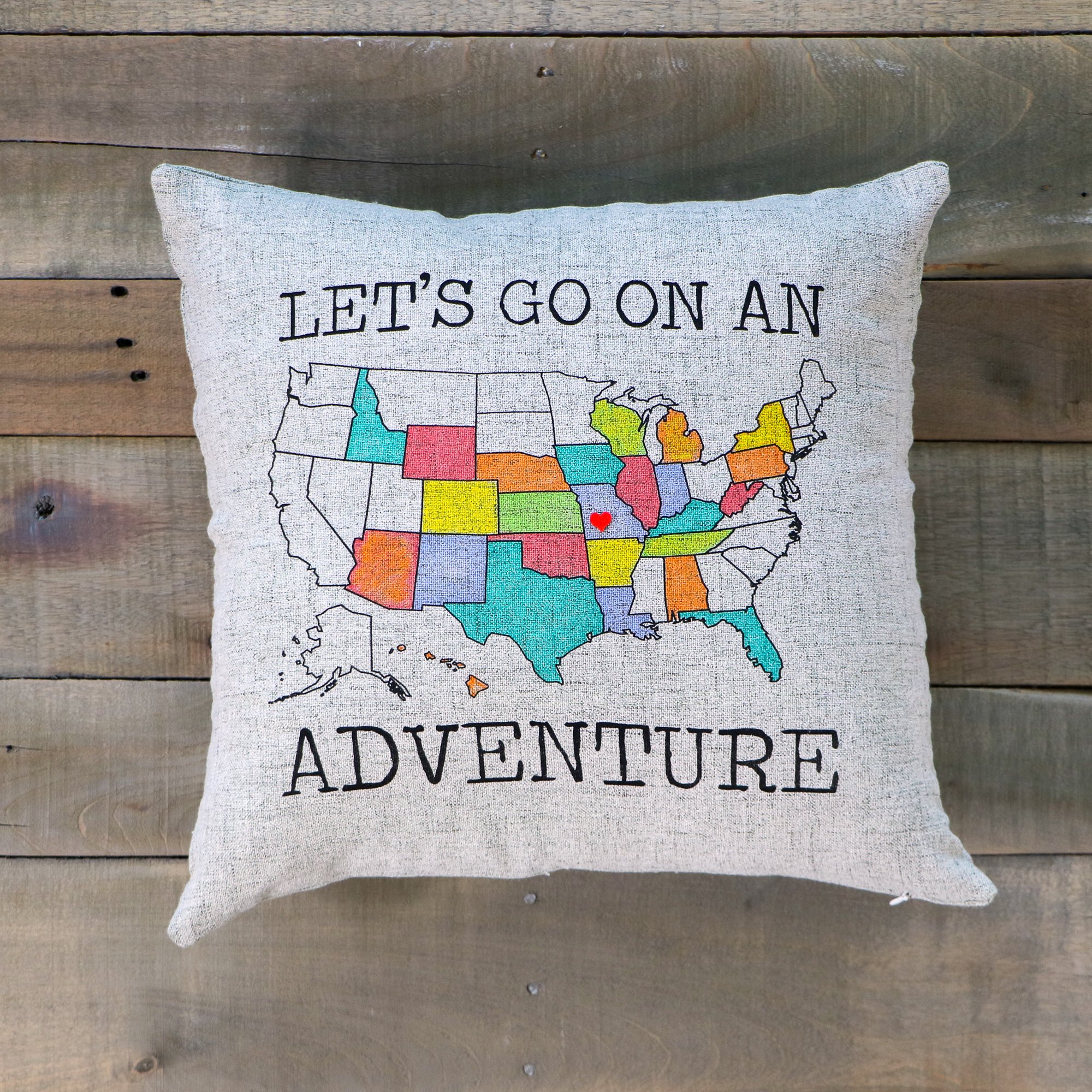 Let's Go On An Adventure Pillow