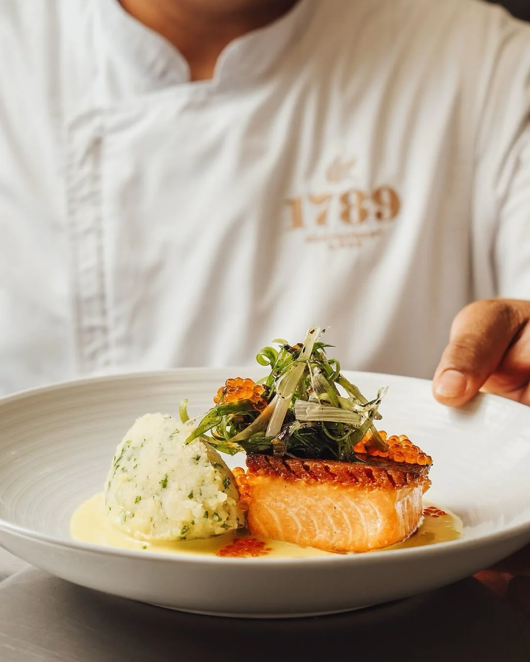 one of the coziest little corners in georgetown: the bar at 1789. it&rsquo;s the kind of spot where you could end up swapping stories with a couple who&rsquo;s been coming here for 30 years, or casually have lunch next to michelle obama.

the dishes 