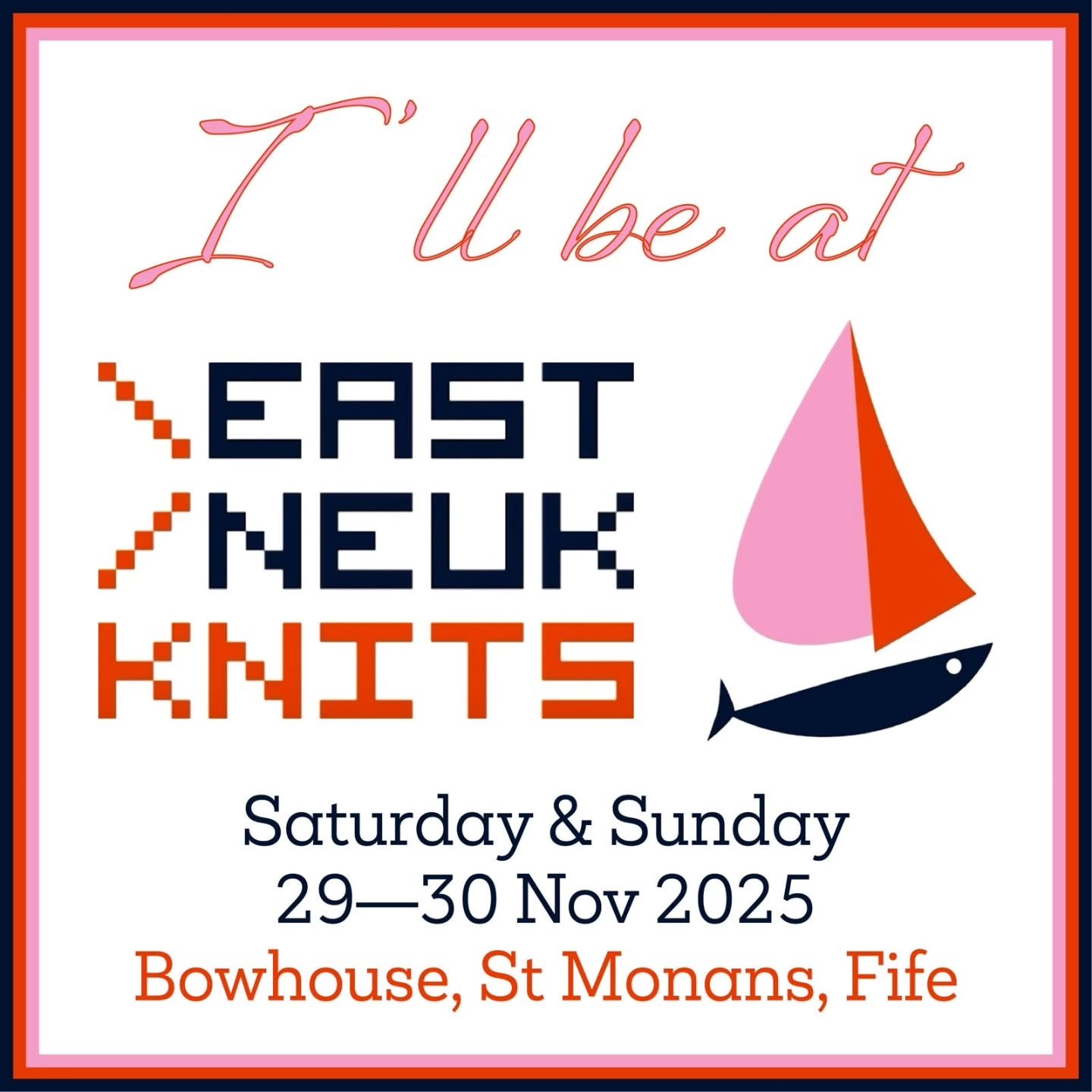 I am so happy to be a vendor at this new yarn festival @eastneukknits in one of my favourite places (I love East Neuk!). It should be really nice &amp; cozy (I think there might be even a prize for the person who wears the most knitted items), so I w