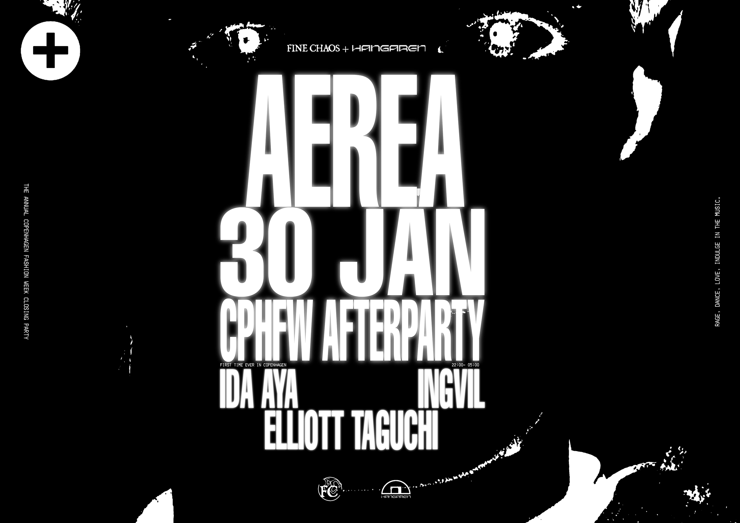 FINE CHAOS + Hangaren: CPHFW CLOSING PARTY - AEREA (live), Ida Aya, Ingvil, Elliott Taguchi