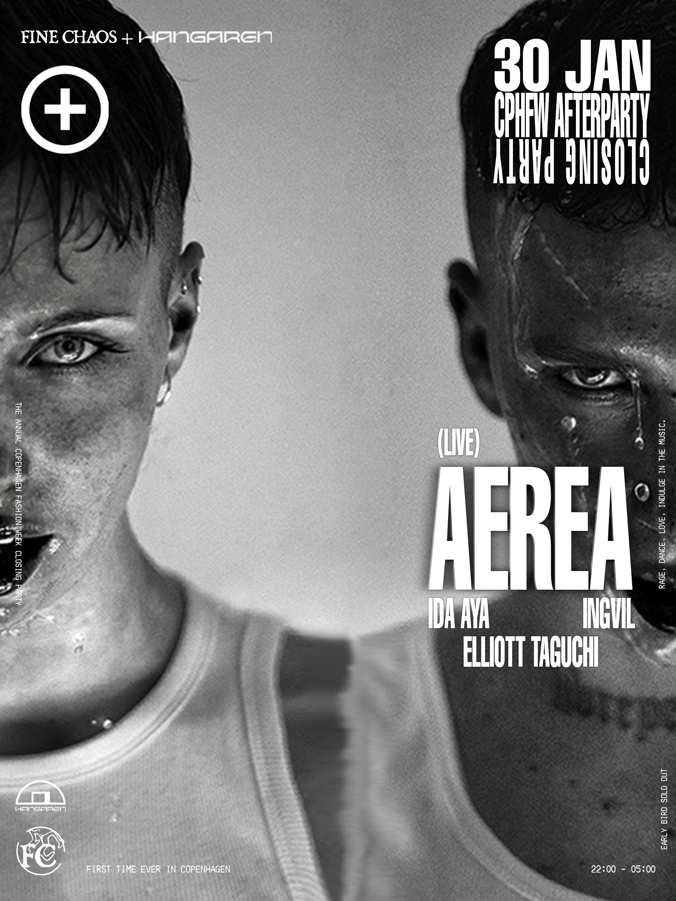 FINE CHAOS + Hangaren: CPHFW CLOSING PARTY - AEREA (live), Ida Aya, Ingvil, Elliott Taguchi