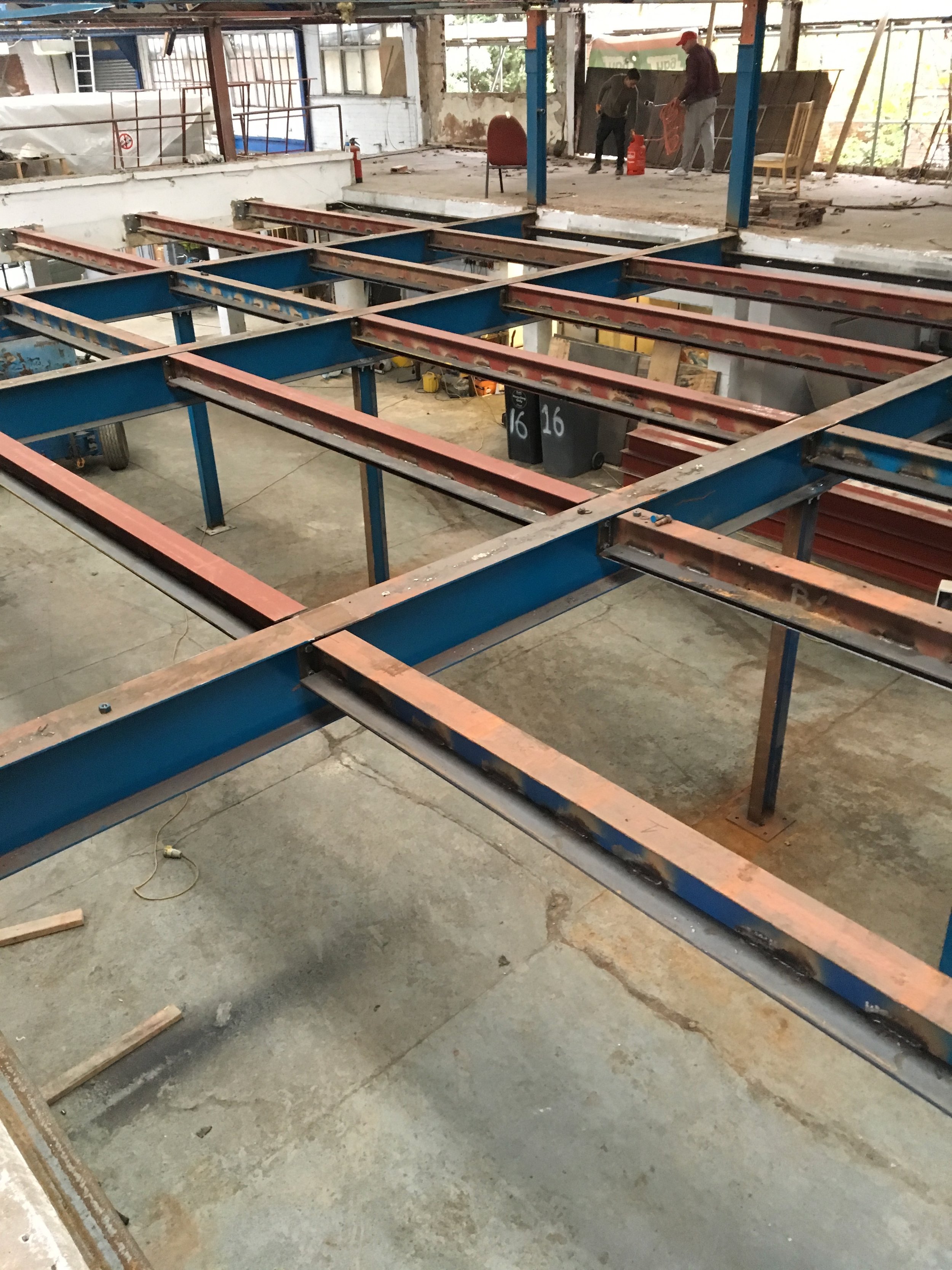Infill mezzanine under construction