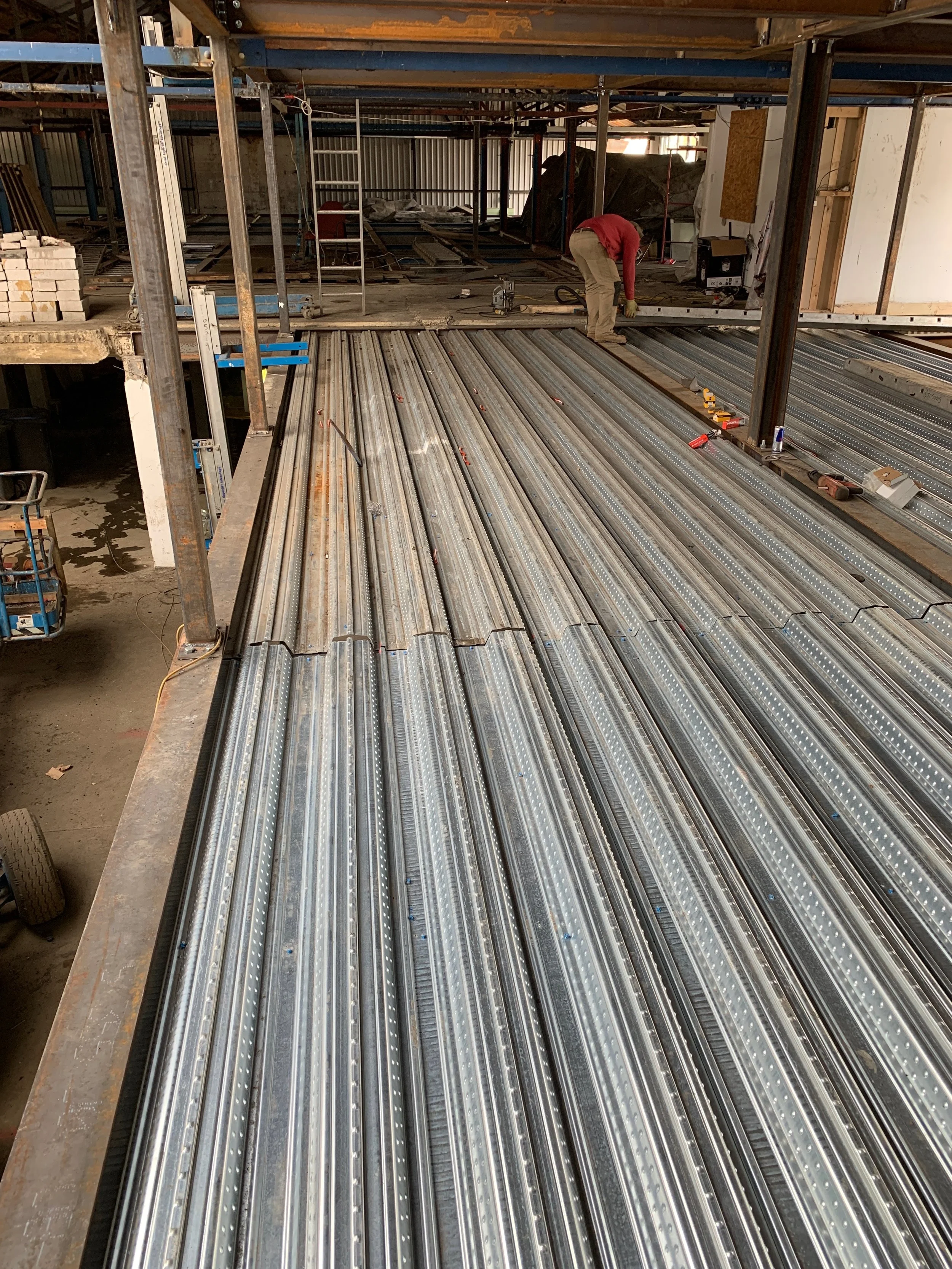 Mezzanine extension deck completed