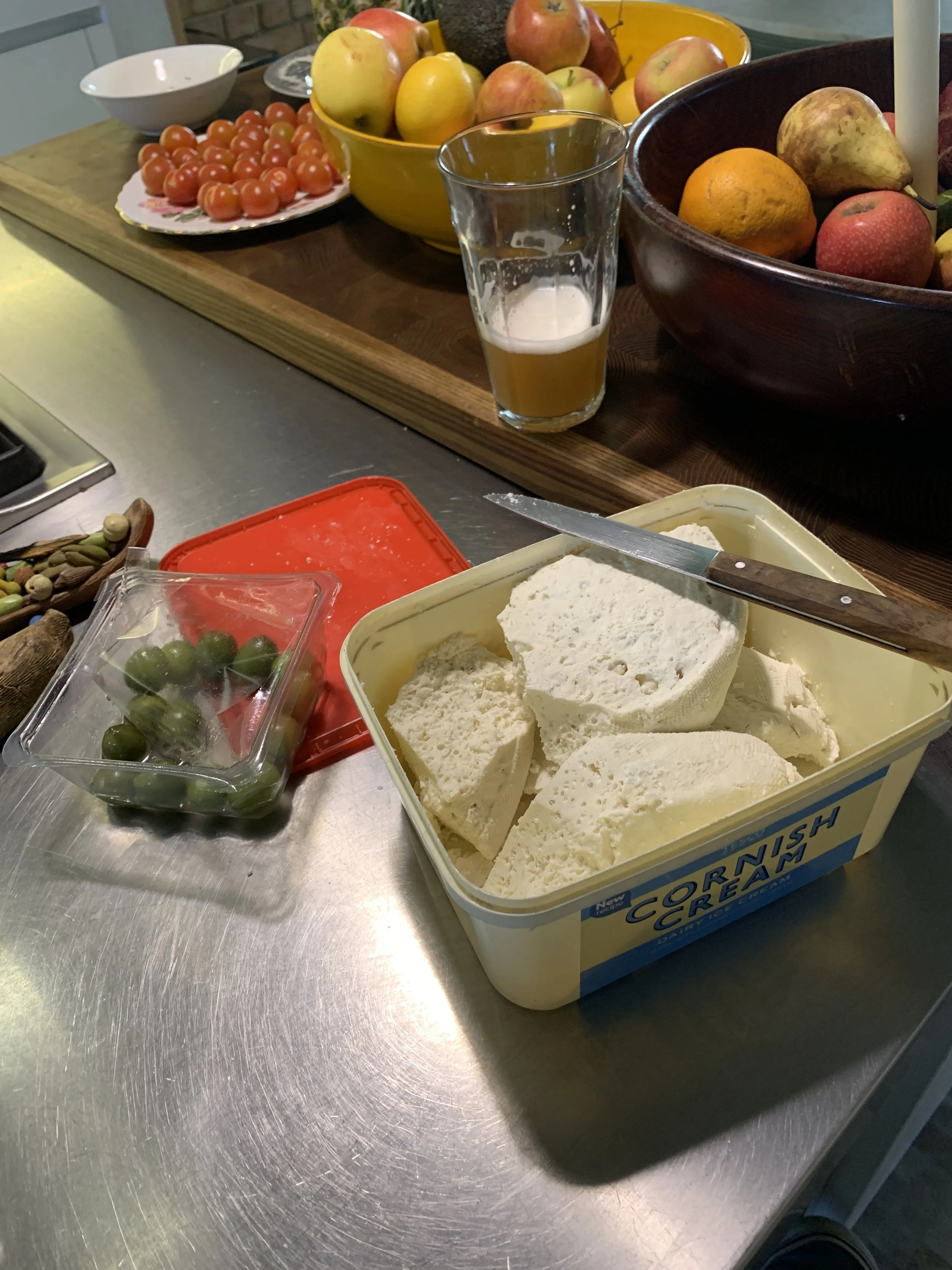 Huge chunk of Telemea cheese from our Romanian fabricators (55% fat content!)