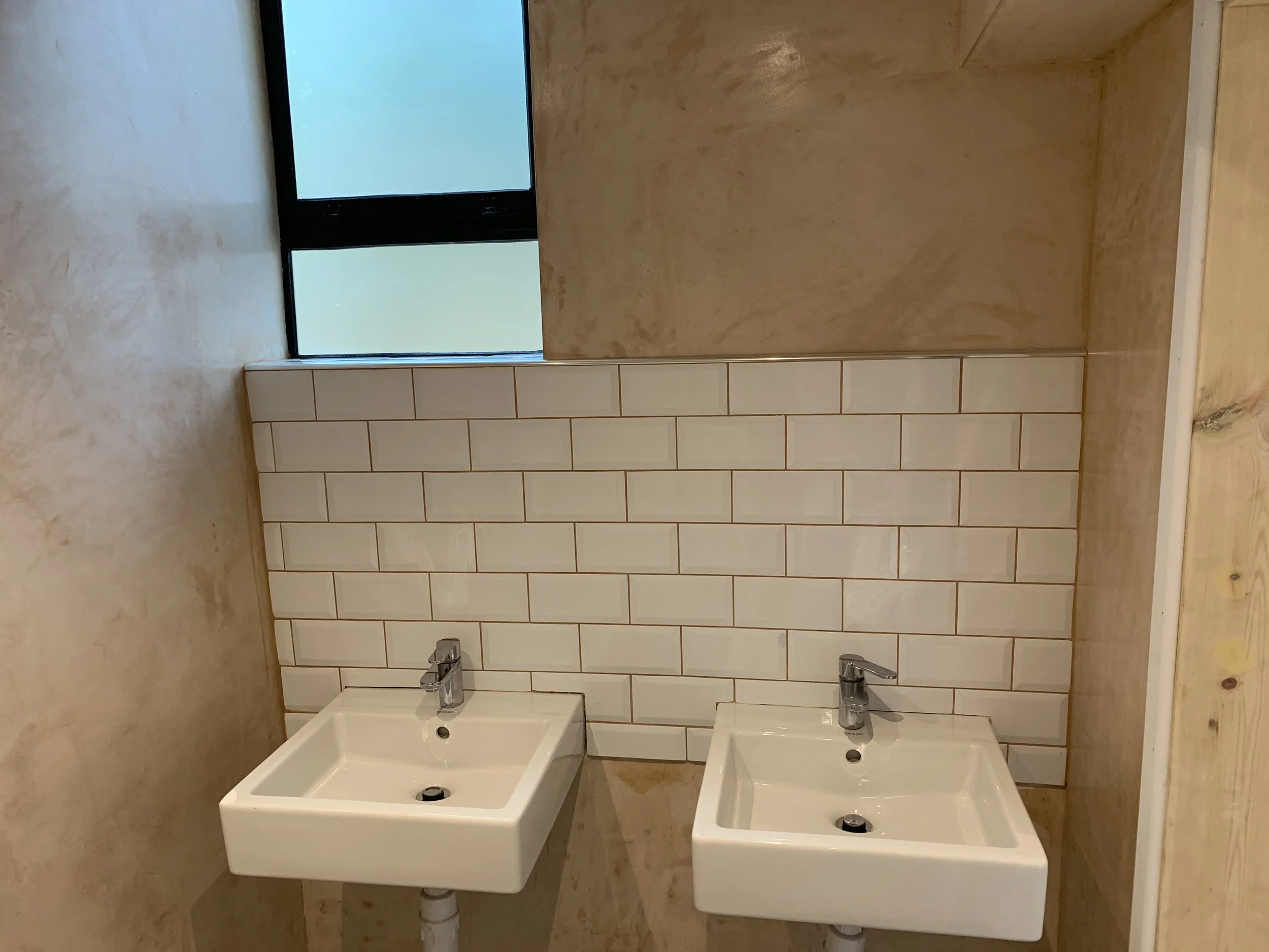 His &amp; her duravit sinks in office WC