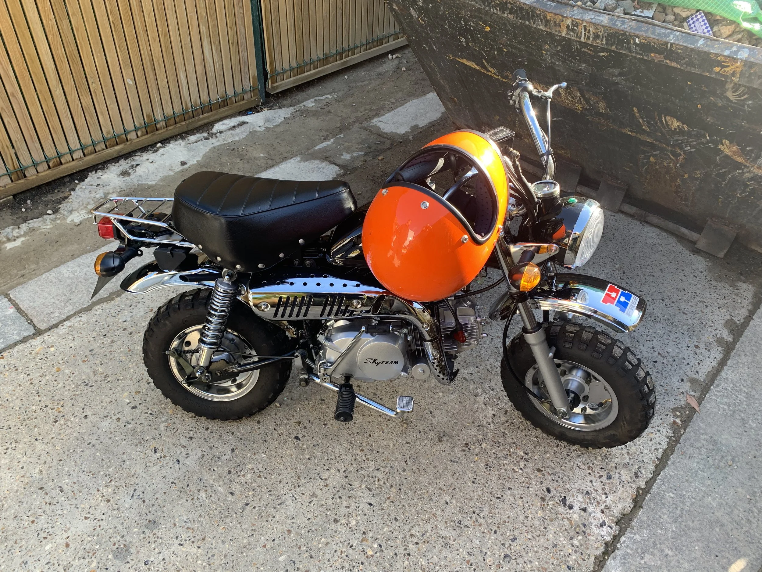 Our drone pilot's "last mile" commuter monkey bike