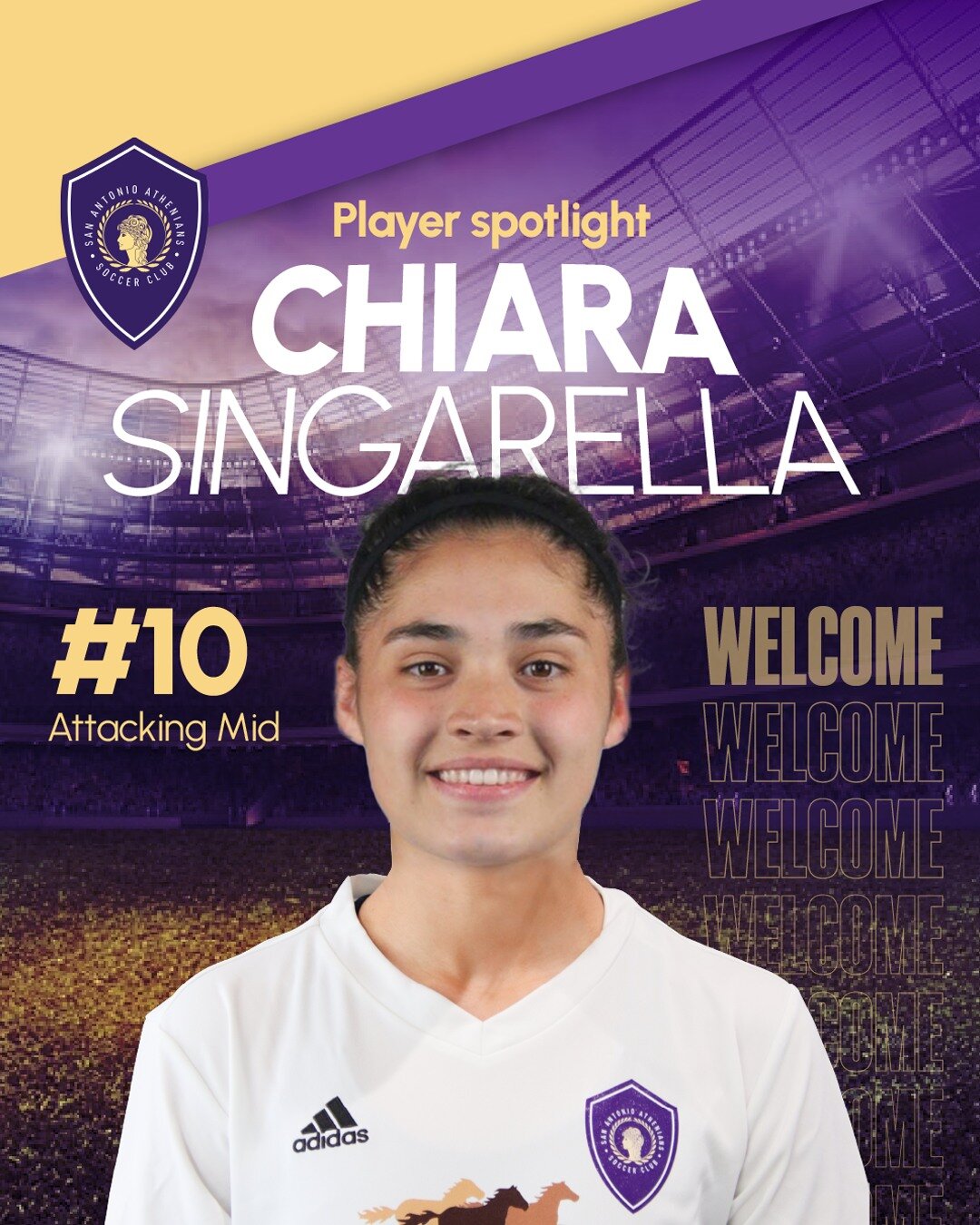 We are thrilled to introduce Chiara Singarella (@chiasingarella), to the San Antonio Athenians team! 🎉 Chiara is a talented midfielder from Argentina who brings a wealth of experience to our squad. She was recently selected to represent Argentina in