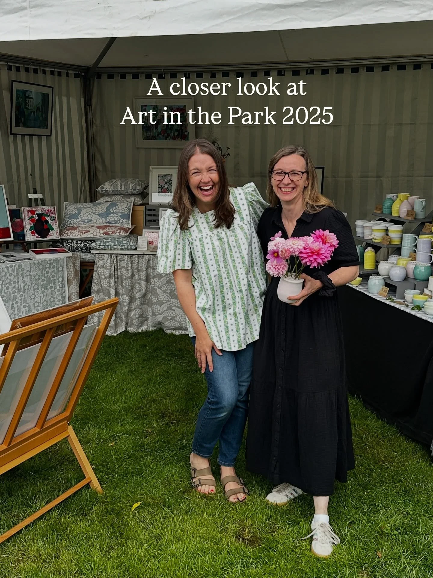 A recap of Art In The Park 2025

Definitely a weekend of two halves but overall such a fun weekend at @aitpleamington, a brilliant free arts festival for all the family. 

This year I shared a stall with artist friend, painter and print maker @emmaha