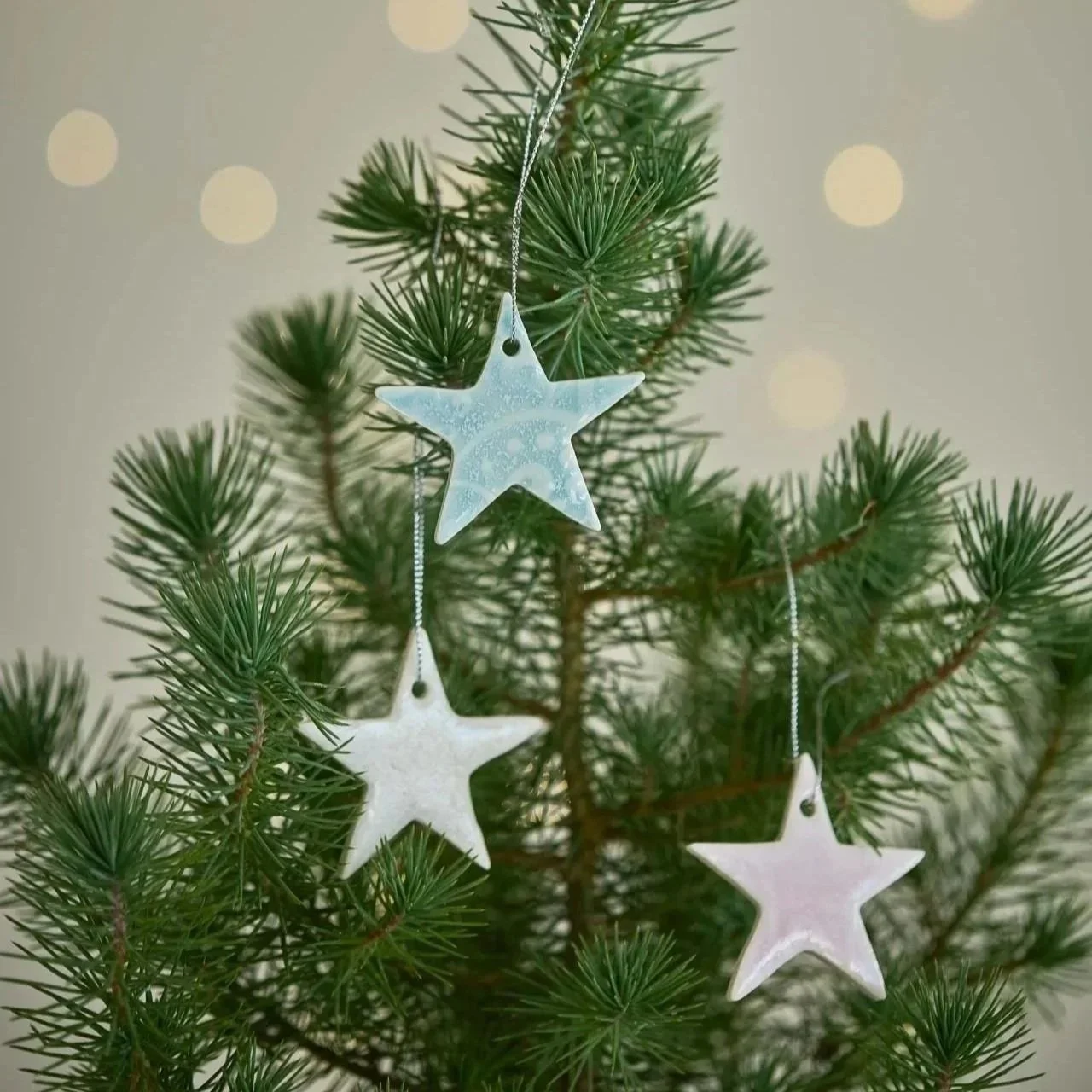 Hanging porcelain star festive decoration.jpg