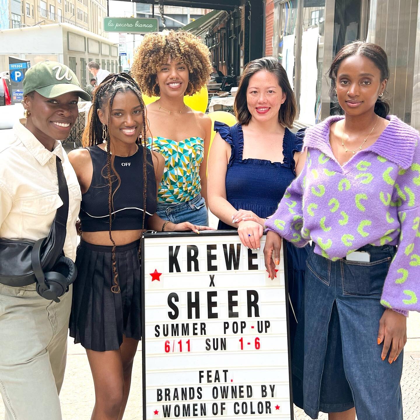 SHEER partnered with eyewear company @krewe last weekend to host a one day Summer Pop Up Shop at their Maison du KREWE Meatpacking flagship and multipurpose creative space ☀️💁🏾&zwj;♀️ The pop up showcased 3 incredible women owned brands @vavvoune, 