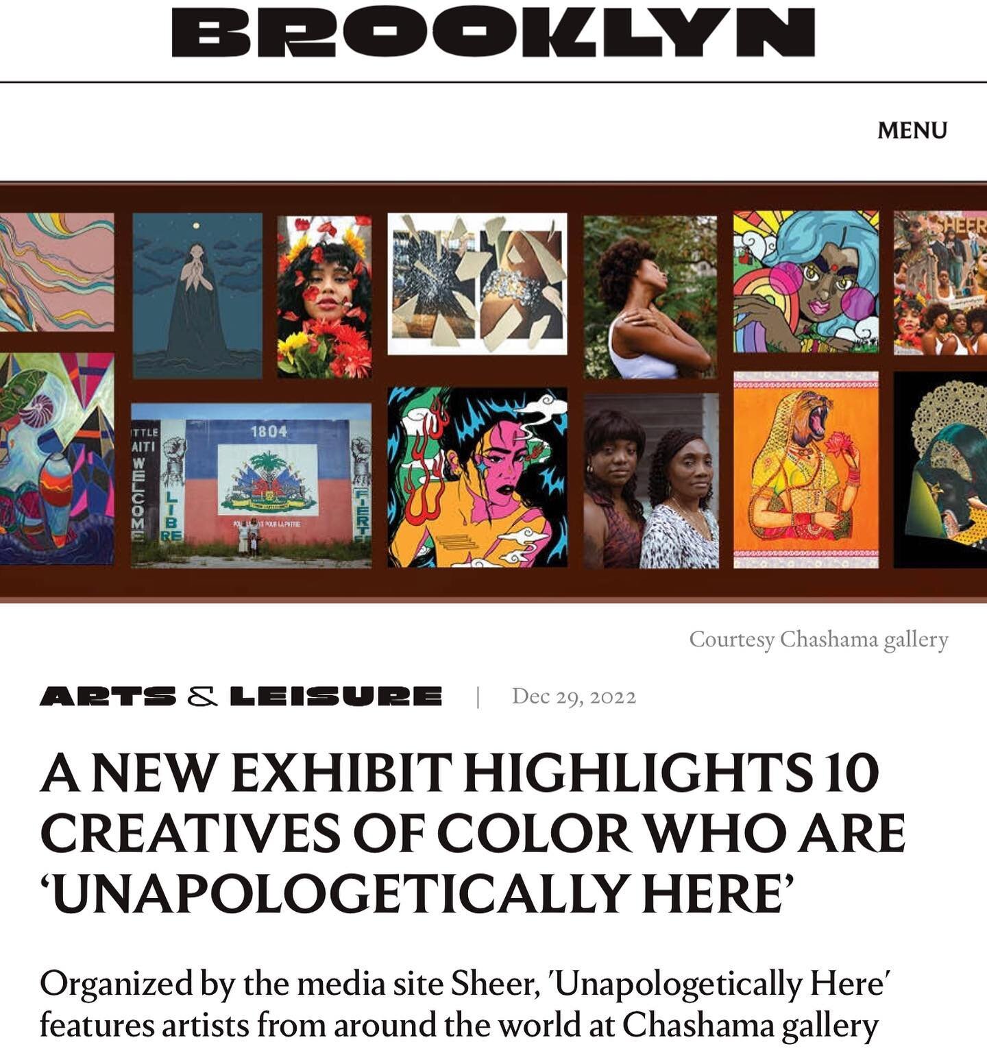 SHEER featured in @brooklynmagazine 🤎✨ thank you @marisakalilbarrino &amp; @chickiecmg 🤎 

The exhibit is still OPEN from now until January 8th, at One Brooklyn Bridge Park Gallery (please make sure to go to the waterfront side between Piers 5 &amp