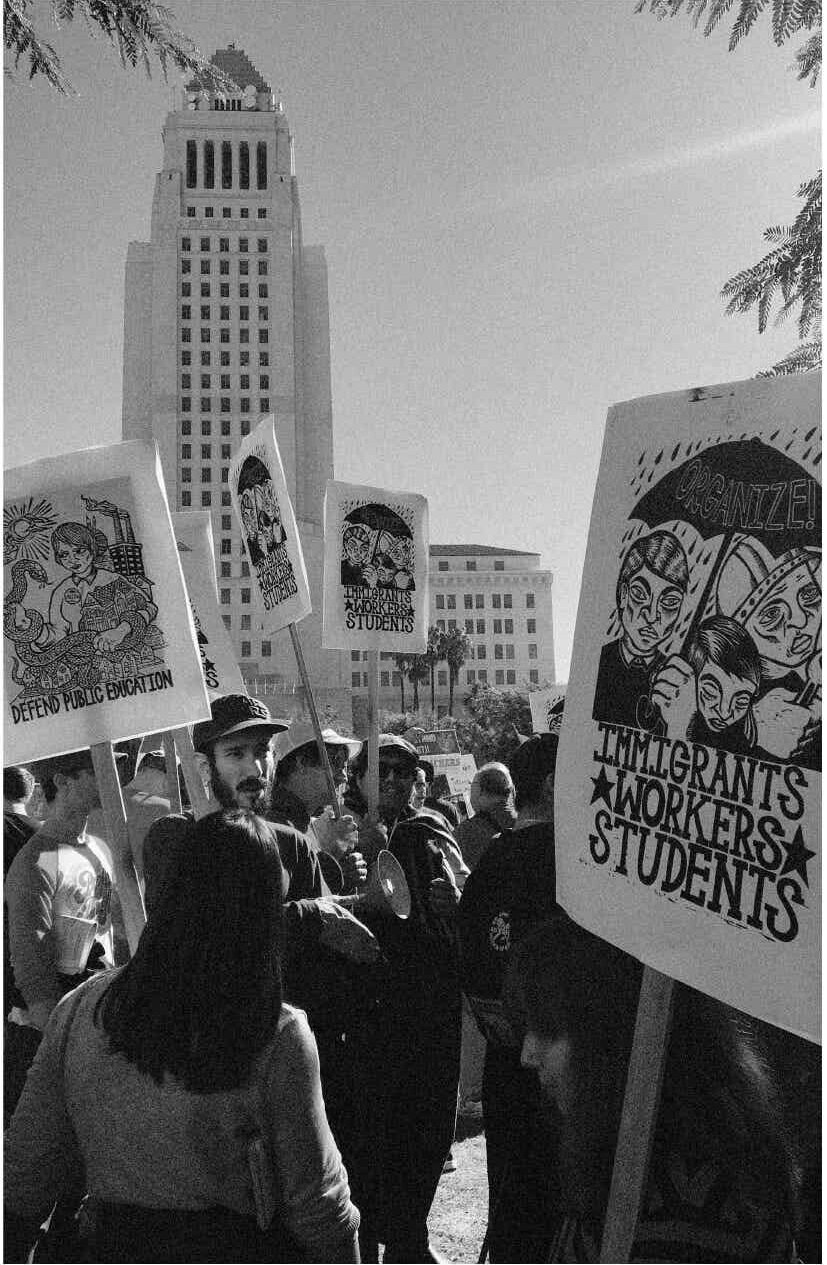  Black Rose Anarchist Federation supporting Los Angeles Teachers on strike.  