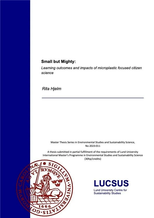 Small but Mighty: Learning outcomes and impacts of microplastic focused citizen science