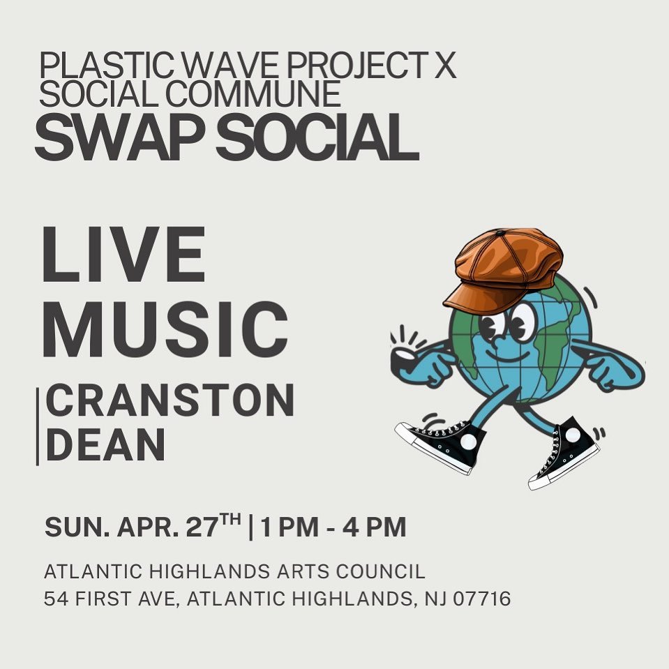 Join us Sunday, April 27th for our 3rd Annual Swap Social w/ @thesocialcommune &amp; @atlantichighlandsarts 

Donate your pre-loved clothes and revamp your wardrobe sustainably this Earth month! 

Enjoy LIVE music by @cranstondean &amp; swap until yo