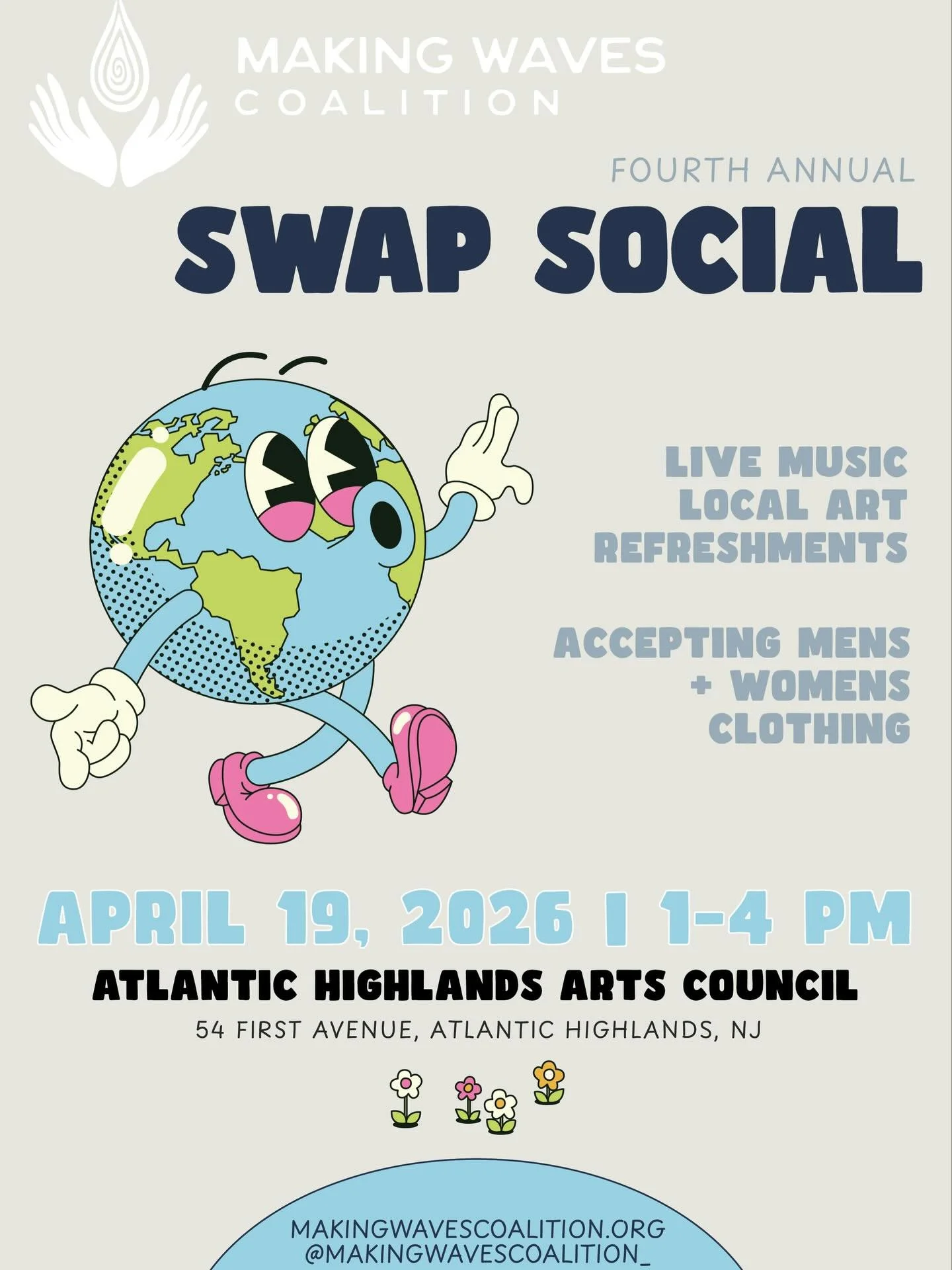 In honor of Earth Month join us @aharts_nj for our 4th Annual Swap Social! 🌎👖♻️

Swaps are a fun, sustainable way to revamp your wardrobe while giving new life to pre-loved clothing. 

The day will include local art &amp; live music by @cranstondea