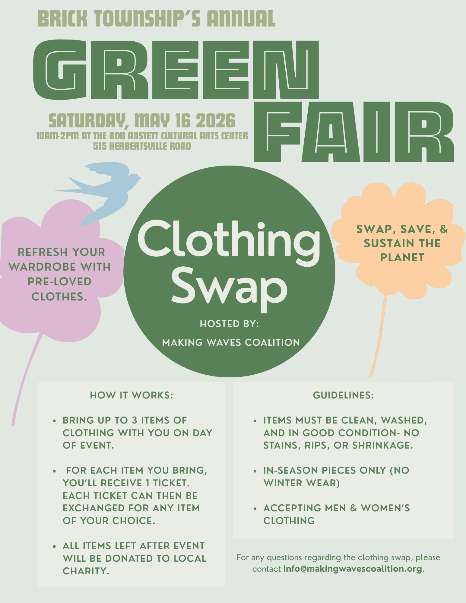 Brick Green Fair + Clothing Swap
