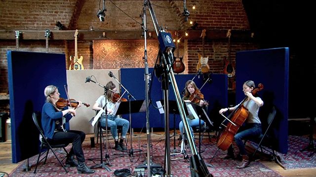 Recording session at @thesonictemple last week with the string squad. ⁣
.⁣
.⁣
.⁣
.⁣
.⁣
.⁣
#halifaxmusic #halifaxmusicians #instrumentalmusic #stringquartet #newmusic #allfemale