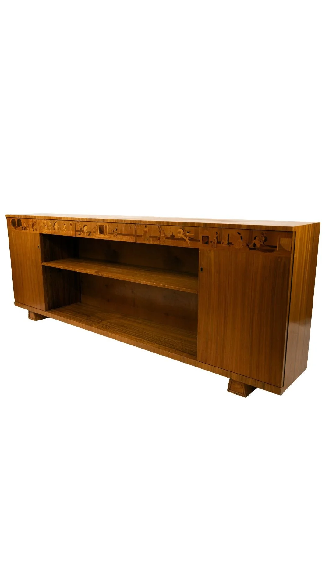 A Swedish Art Deco Low Cabinet with Marquetry Inlay