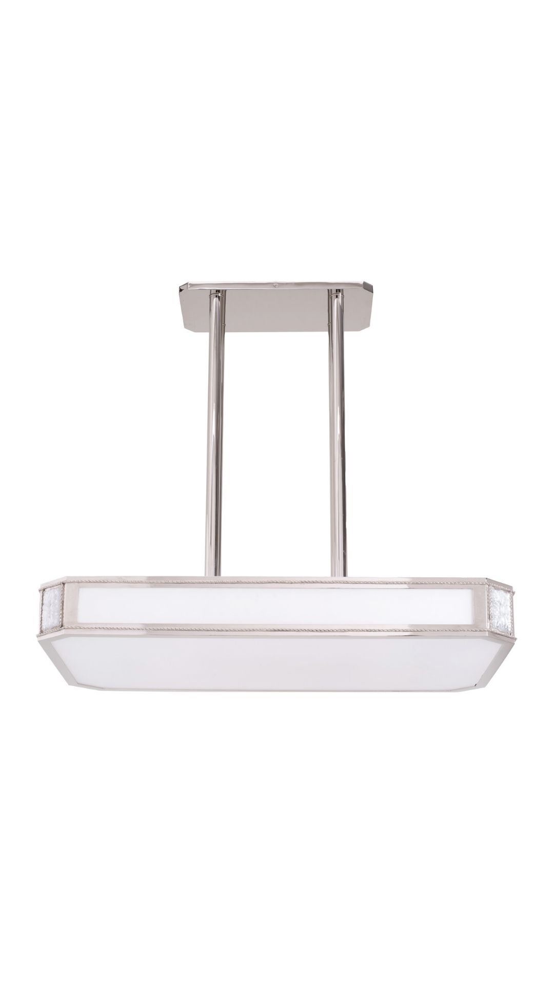 Rectangular Victoire Pendant in Polished Nickel