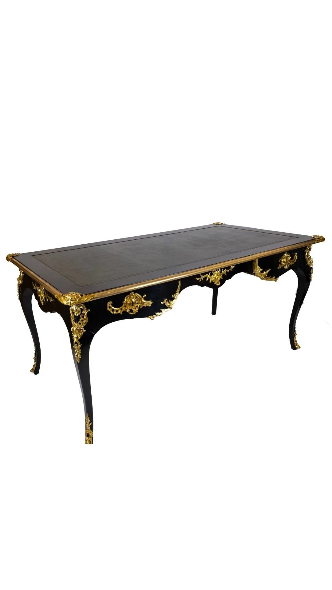 An Ebonized Louis XV-Style Bureauplat