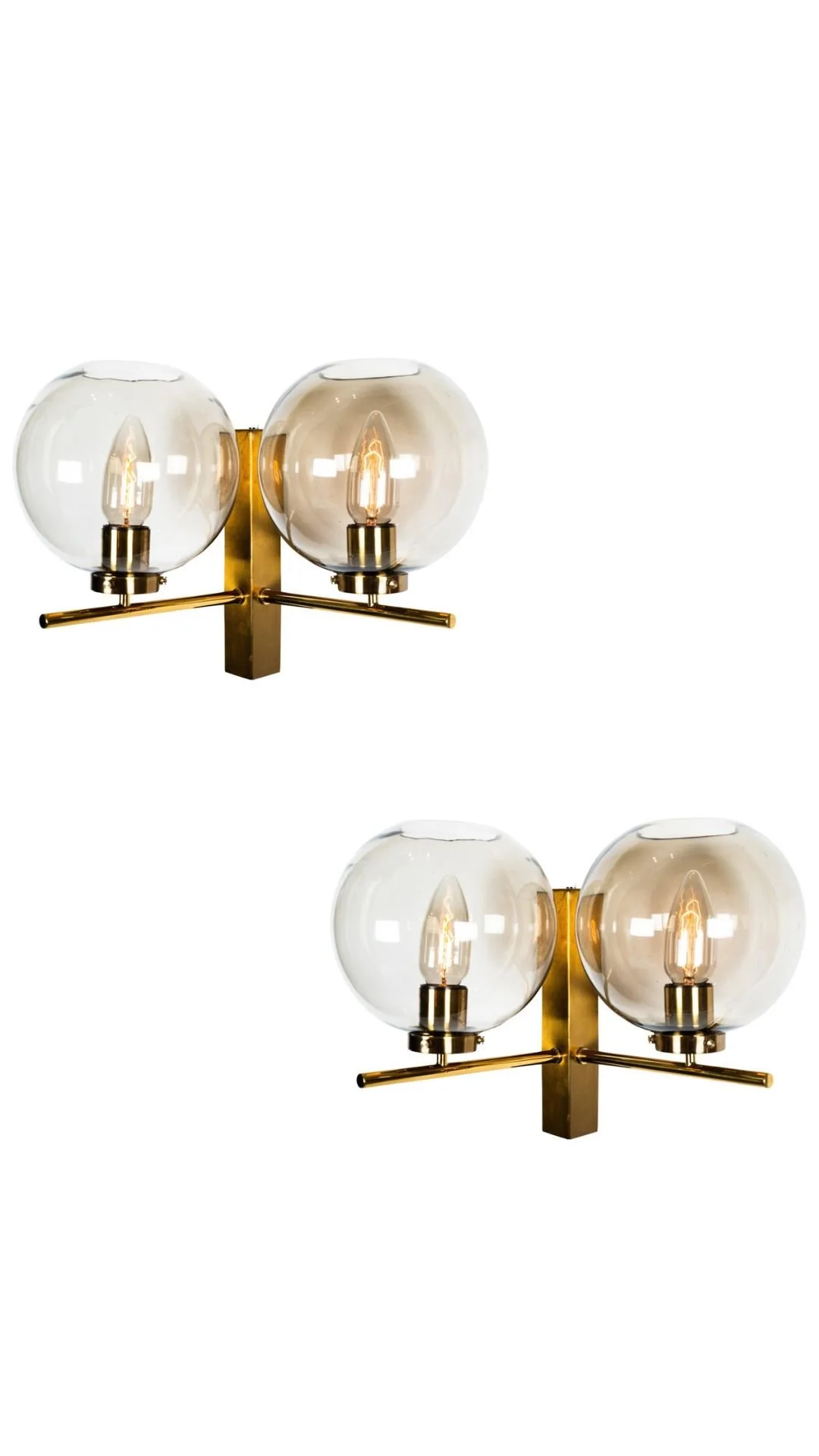 A Pair of Holger Johansen Contemporary Sconces