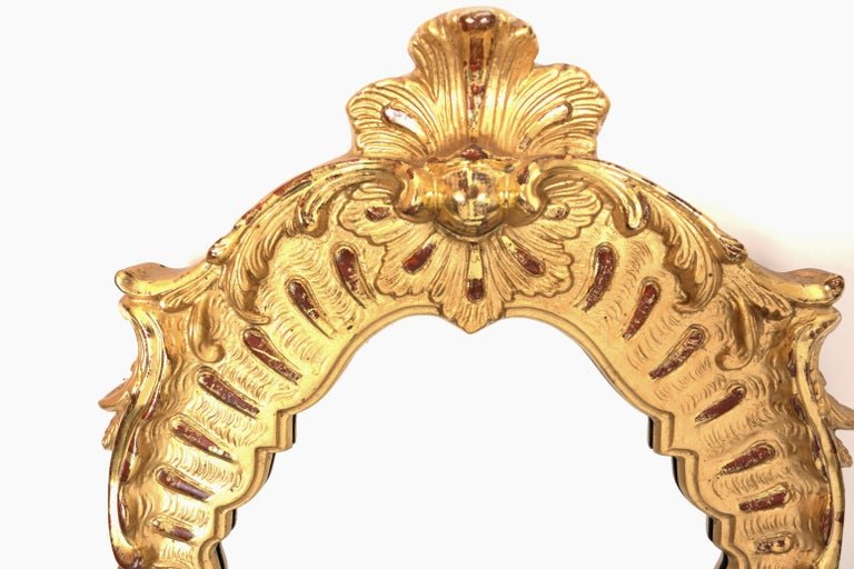 19th Century Karl Johan Swedish Scallop Gilted Mirror — David