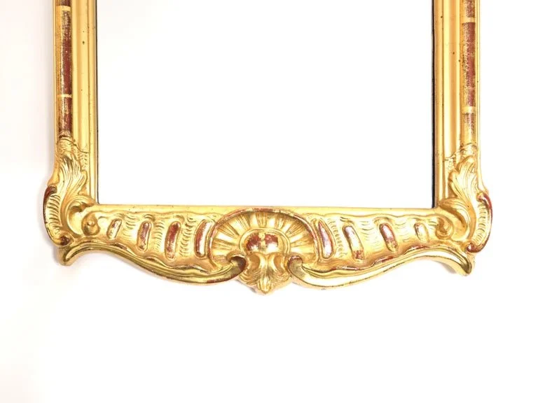 19th Century Karl Johan Swedish Scallop Gilted Mirror — David